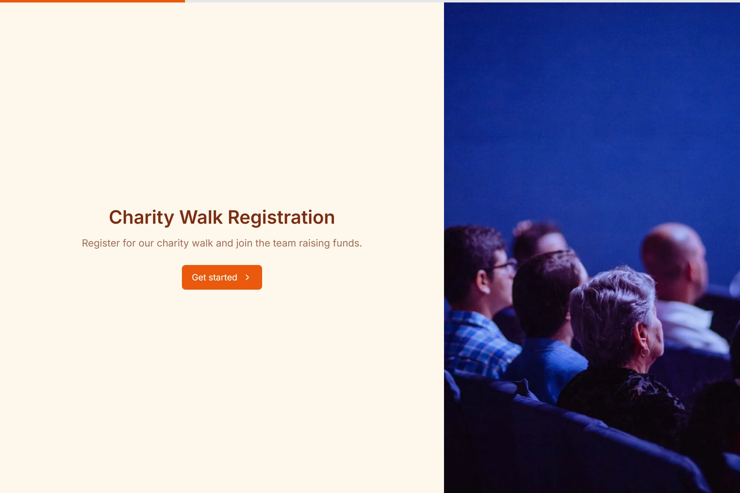 Charity Walk Registration template preview