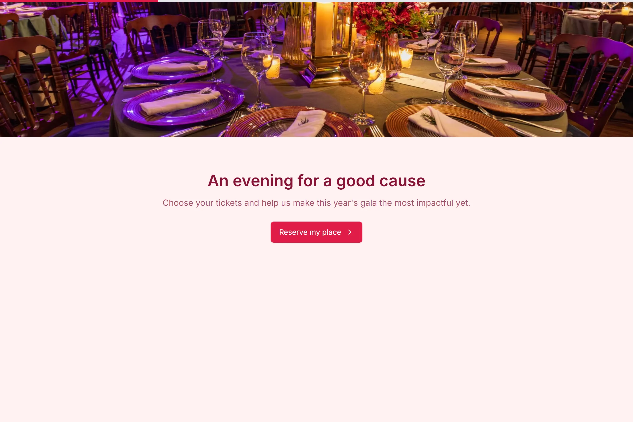 Charity Gala Registration & Ticket Tiers template preview