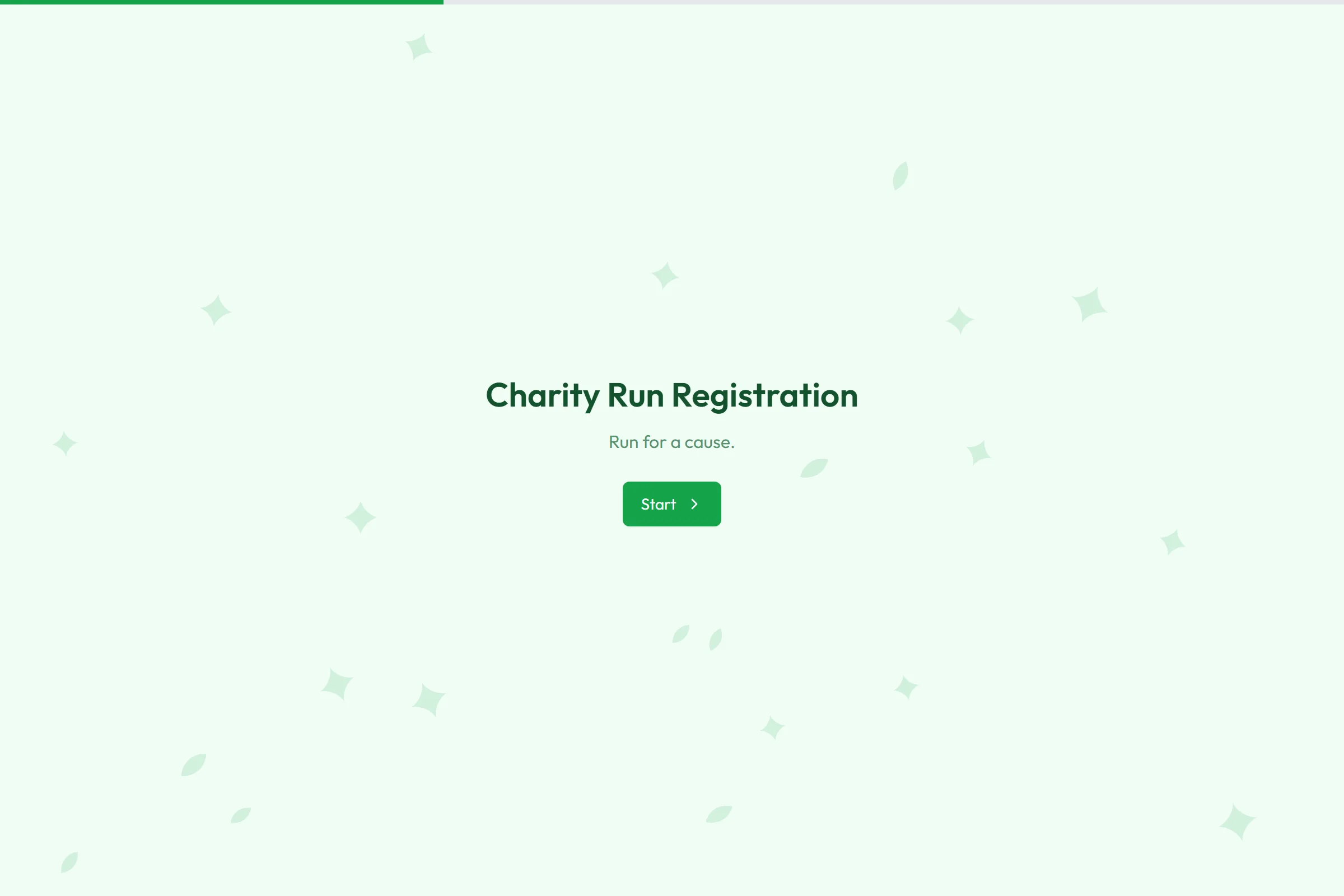 Charity Run Registration template preview