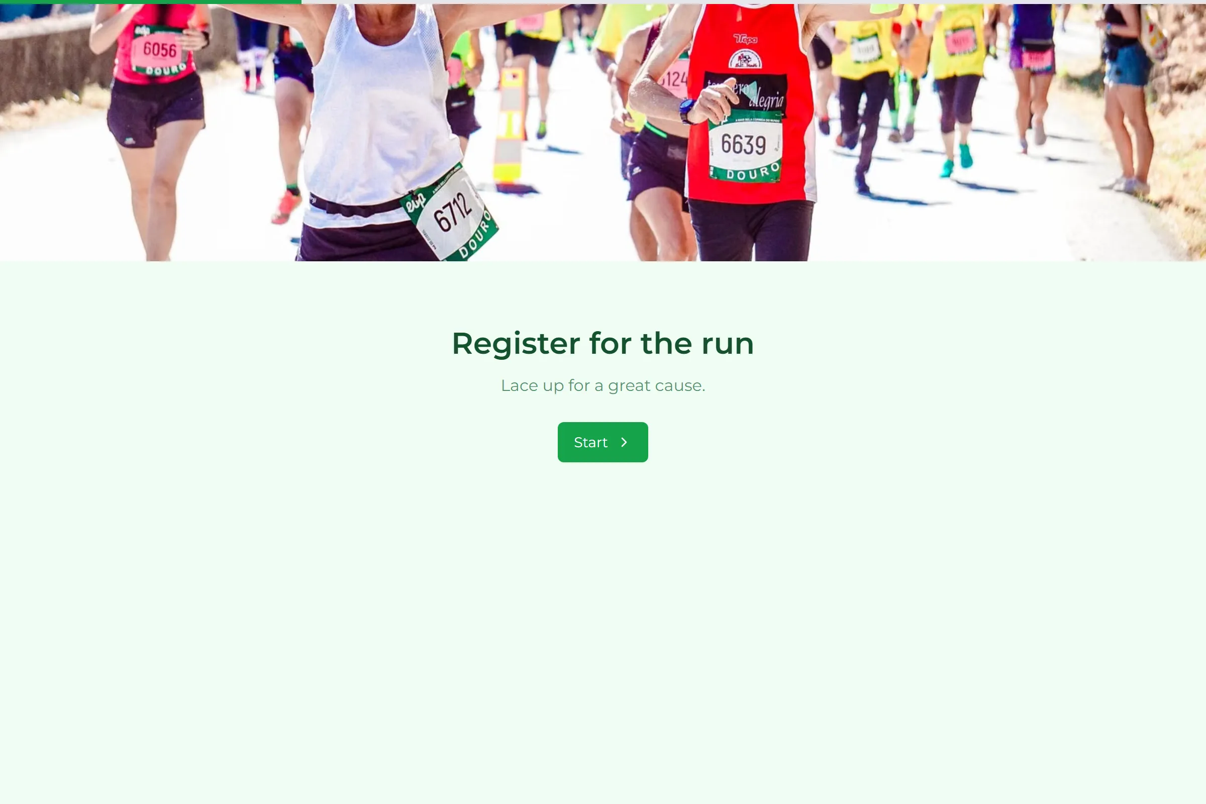 Charity Run Registration template preview