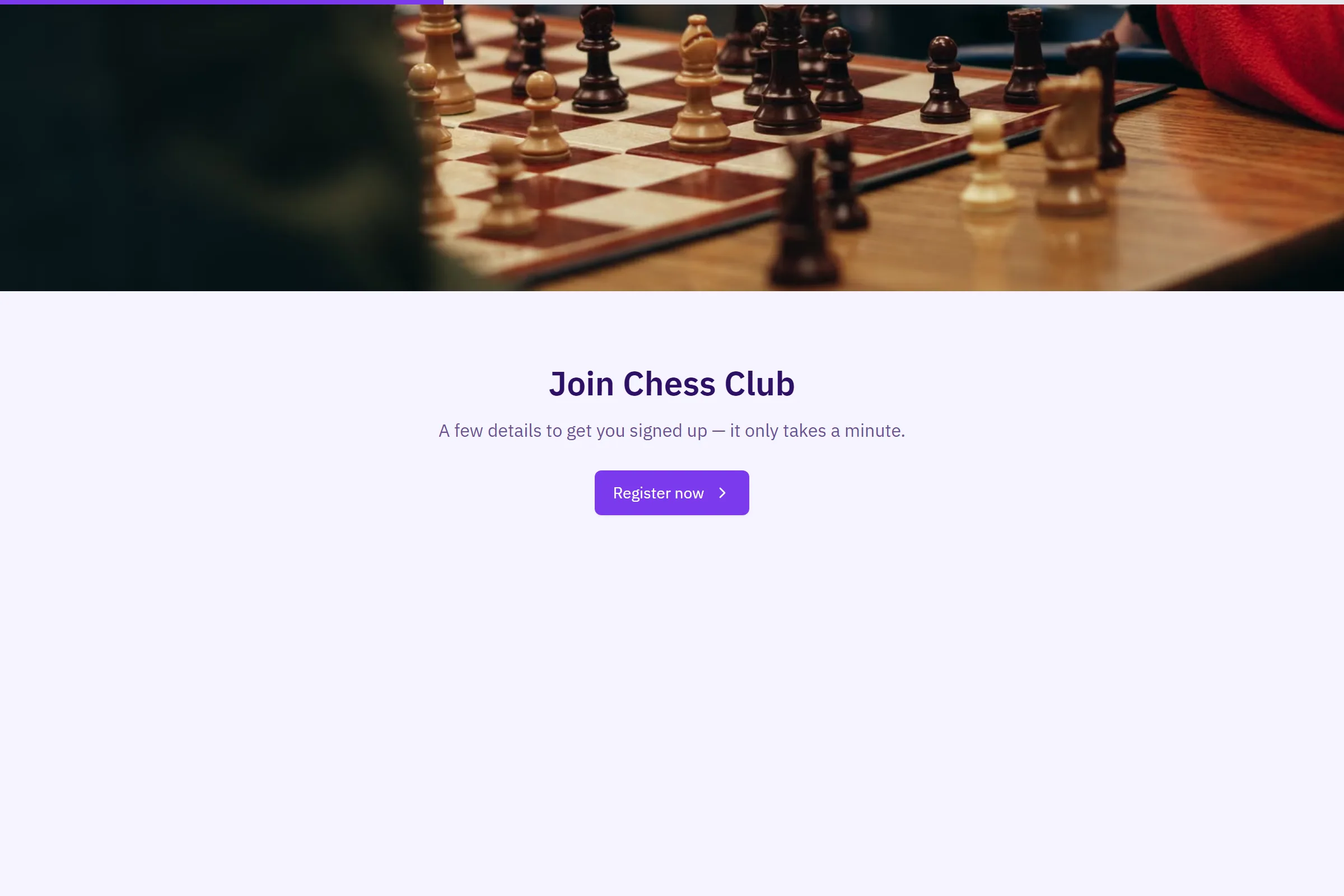 Chess Club Class Registration template preview