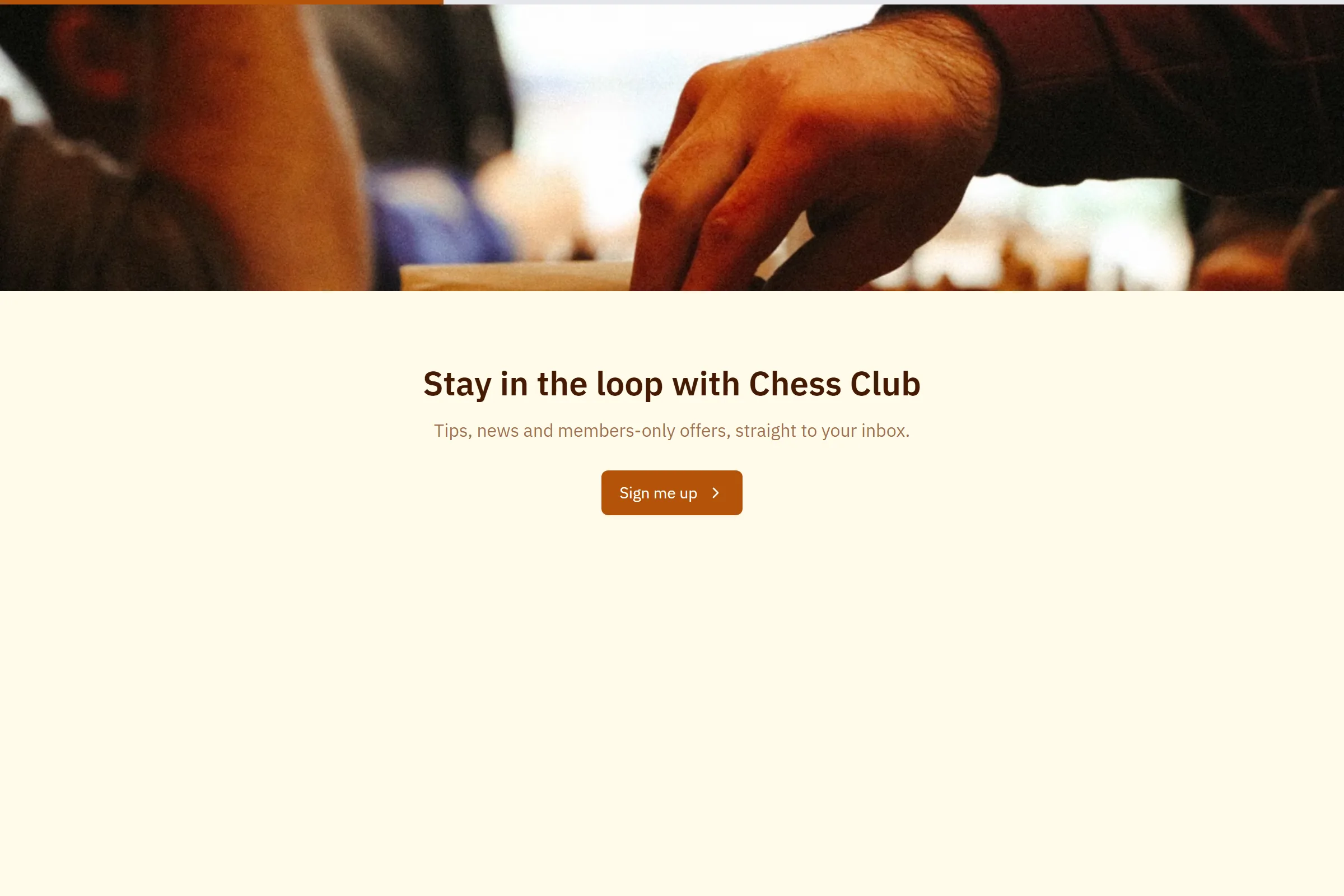 Chess Club Newsletter & Updates Signup template preview