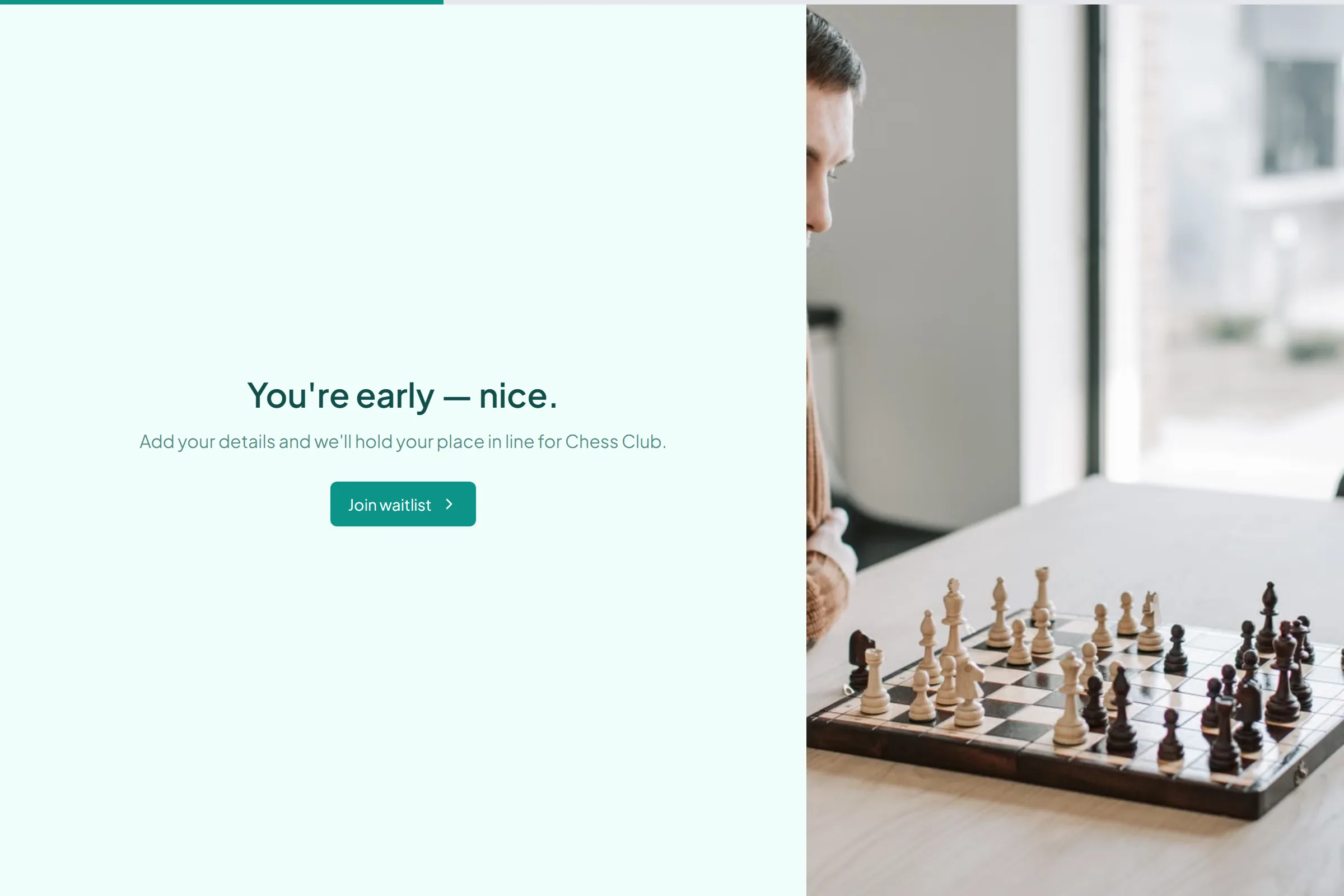 Chess Club Waitlist template preview