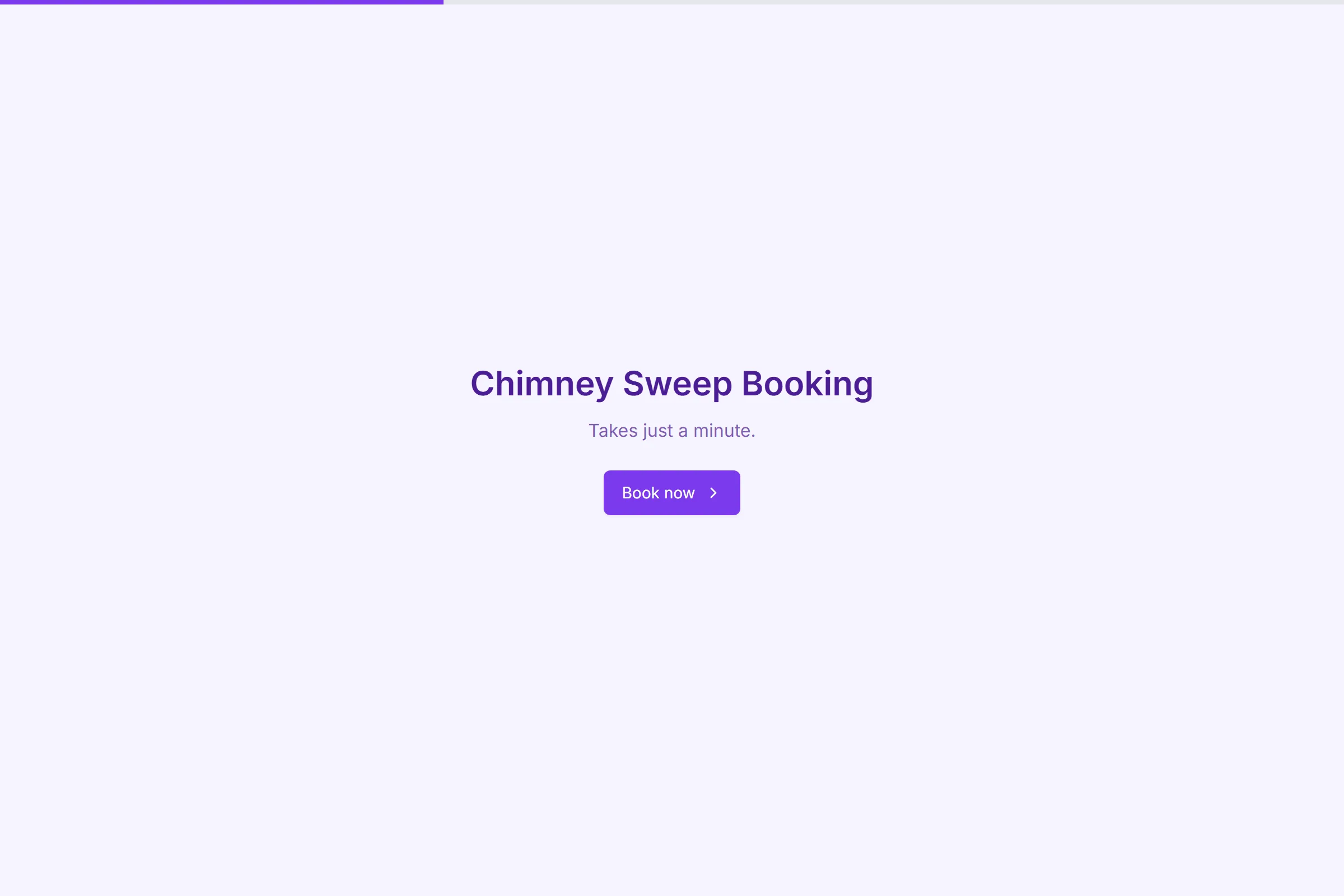 Chimney Sweep Booking template preview