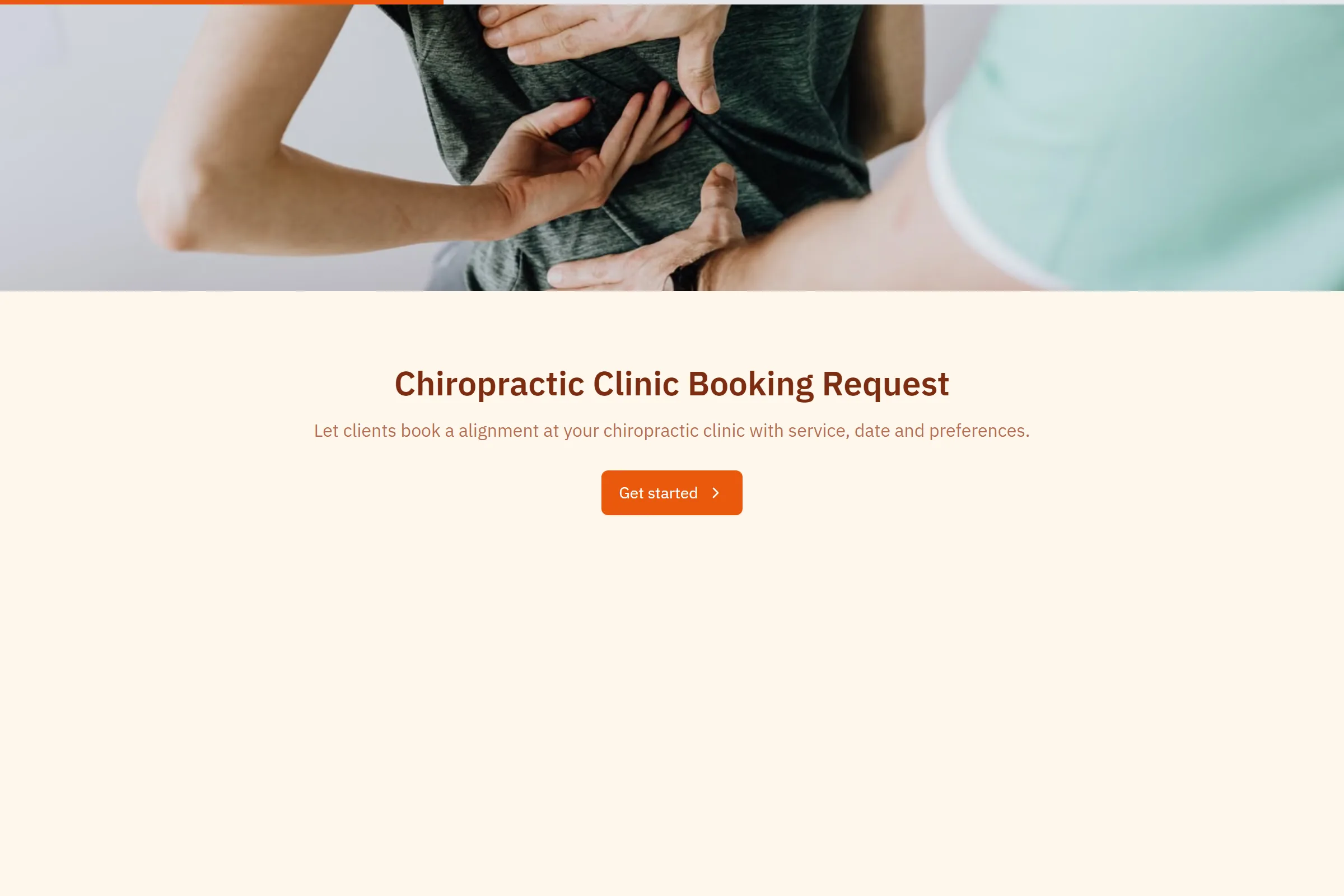 Chiropractic Clinic Booking Request template preview