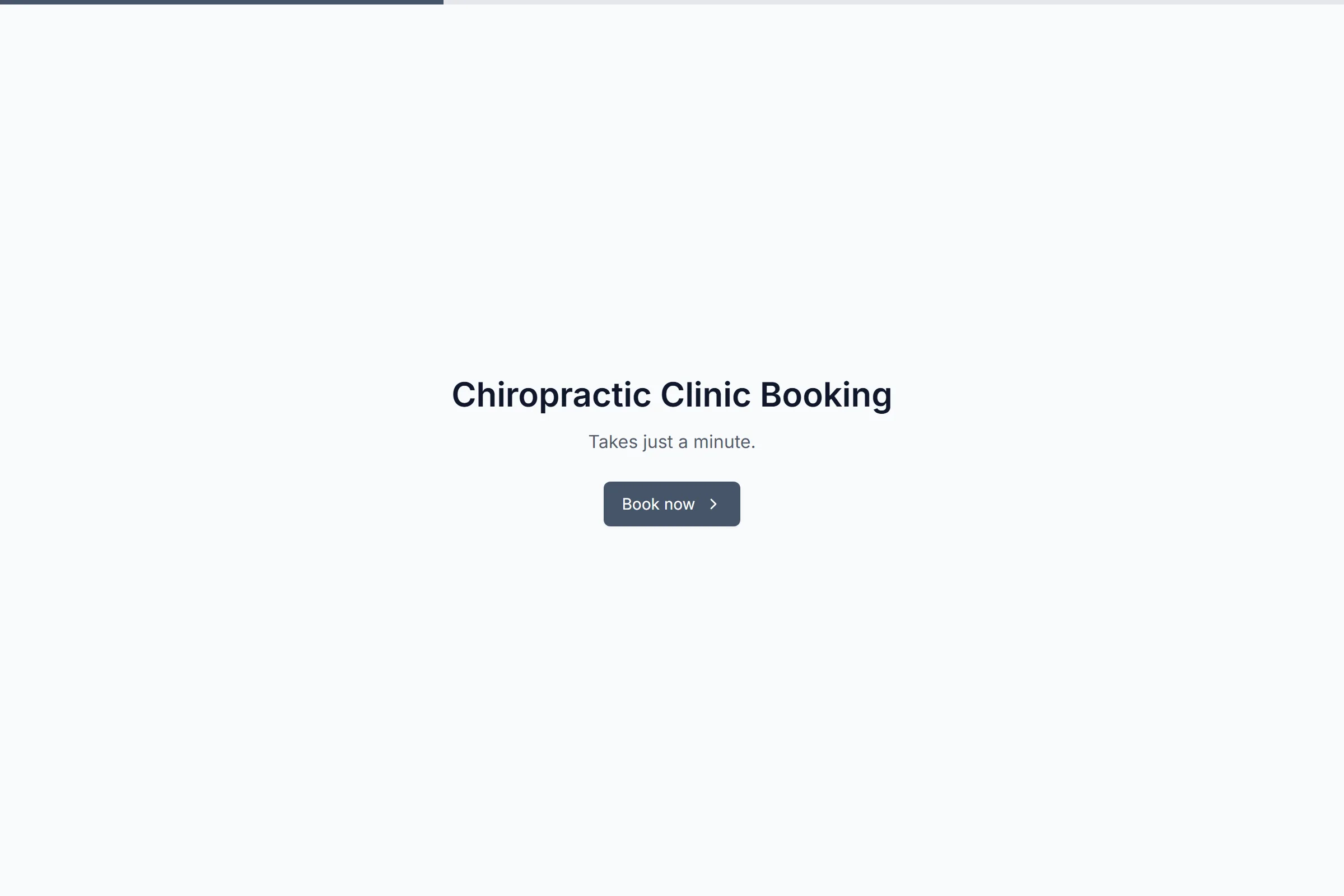 Chiropractic Clinic Booking template preview
