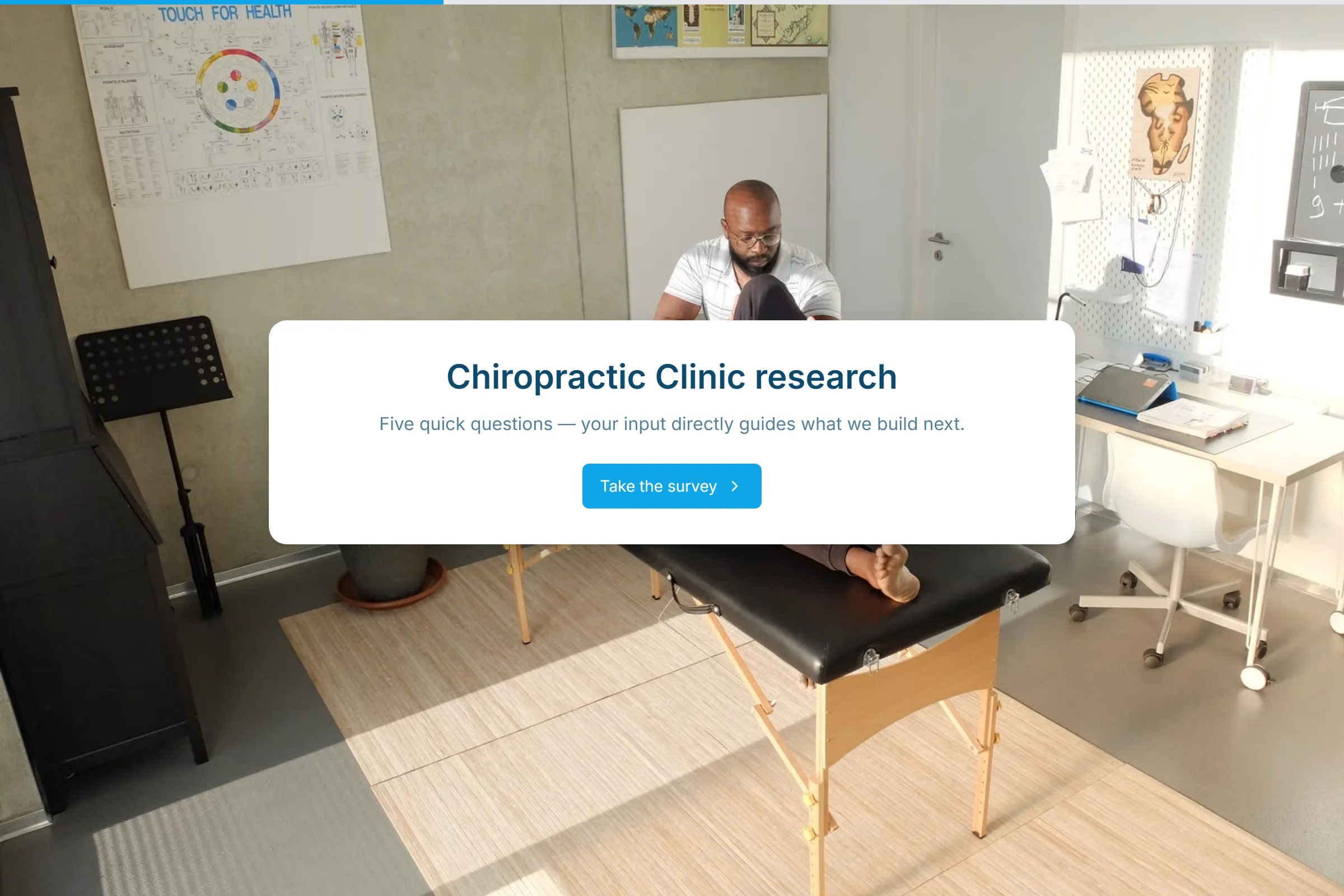 Chiropractic Clinic Market Research Survey template preview