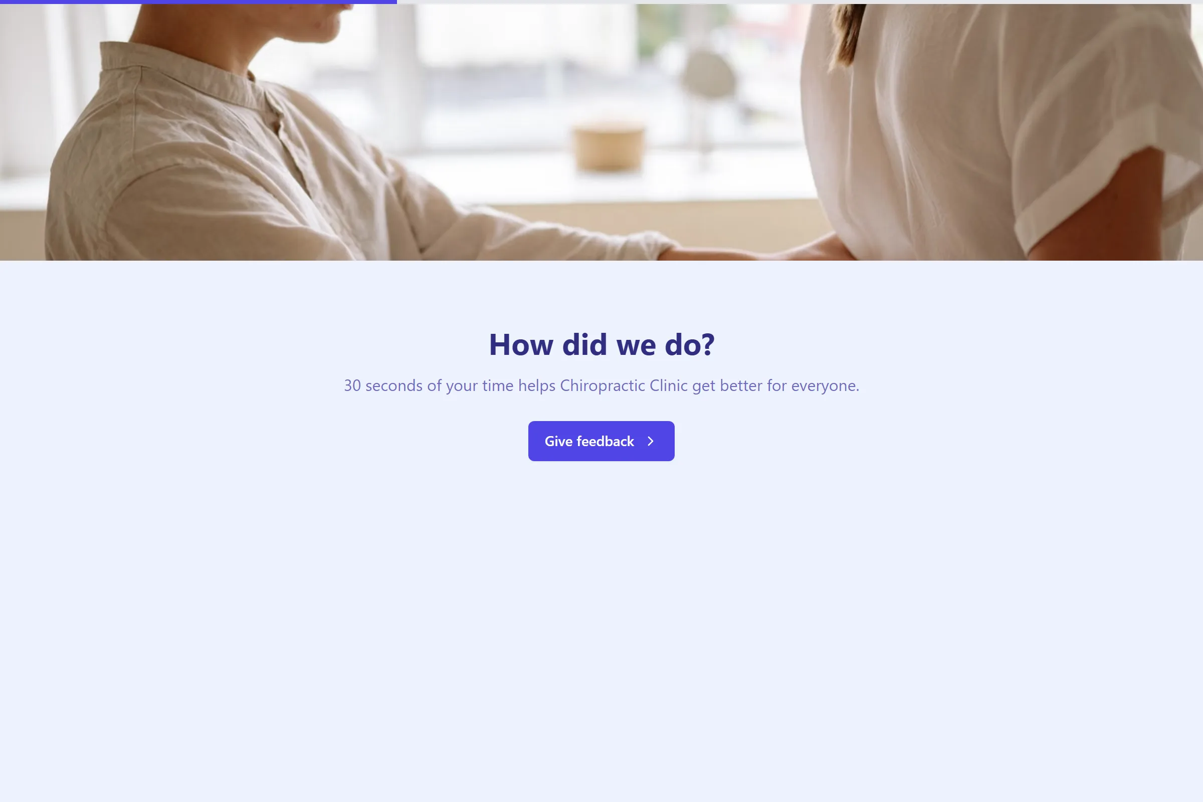 Chiropractic Clinic Quick Feedback template preview
