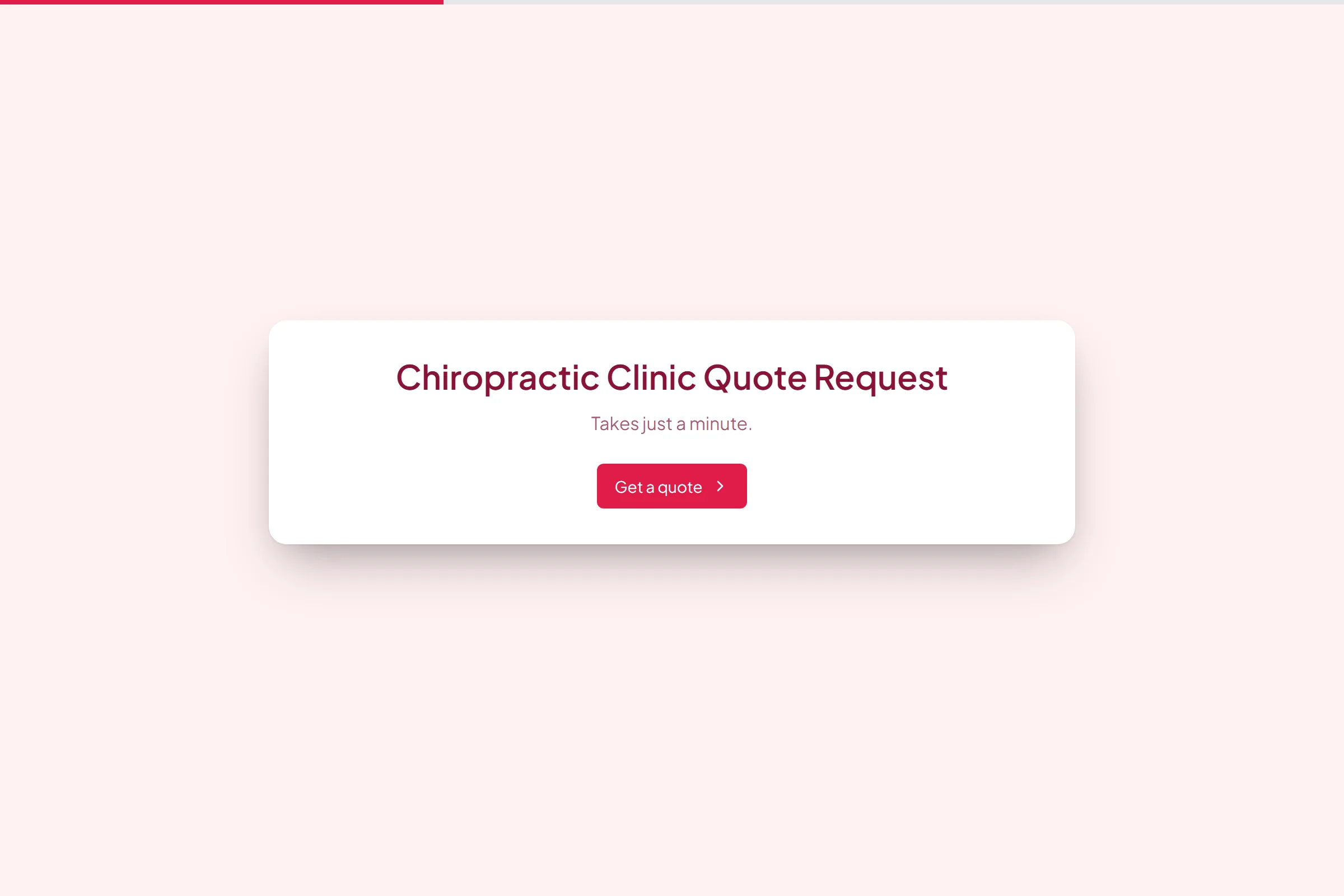 Chiropractic Clinic Quote Request template preview