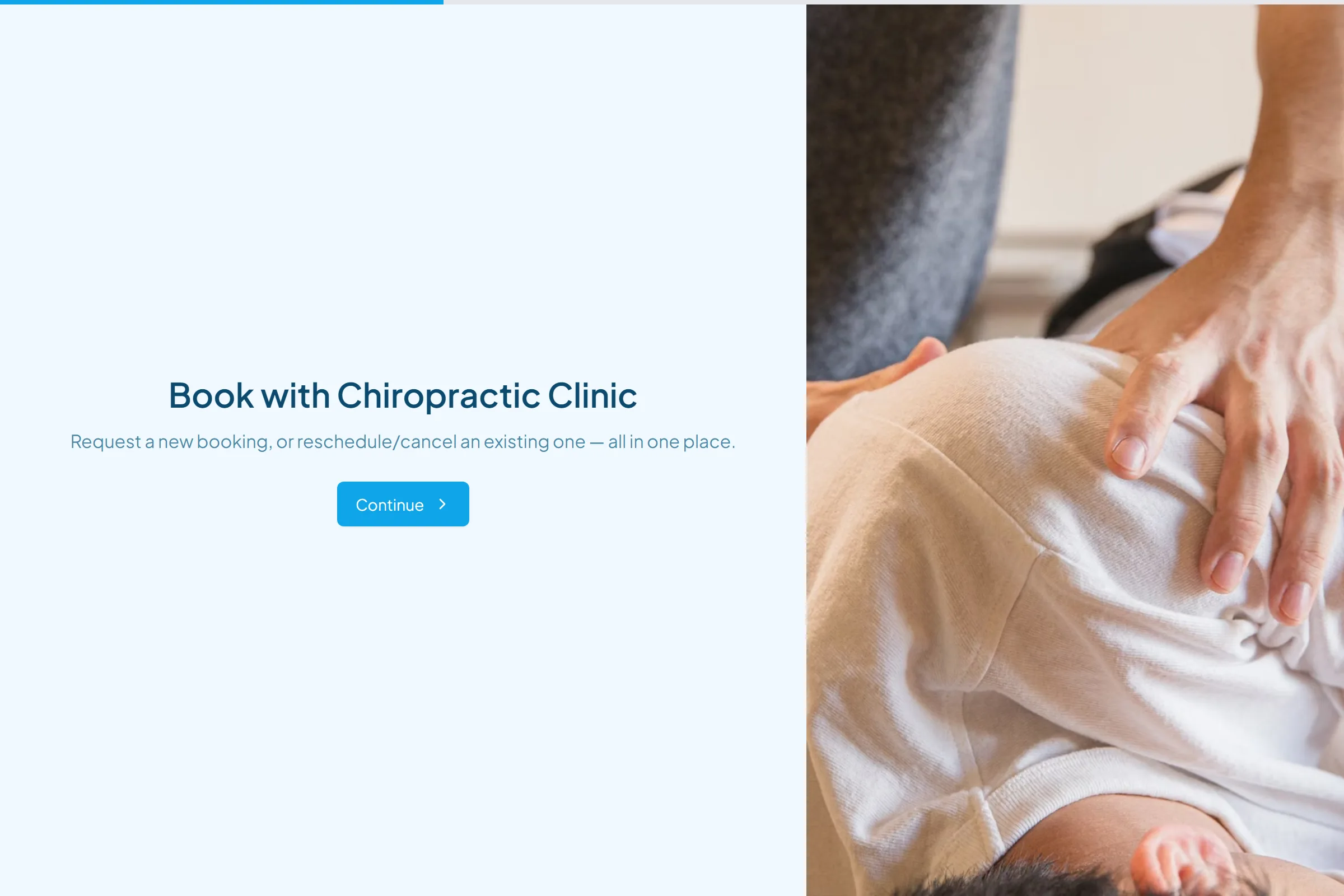Chiropractic Clinic Reschedule / Cancel Request template preview