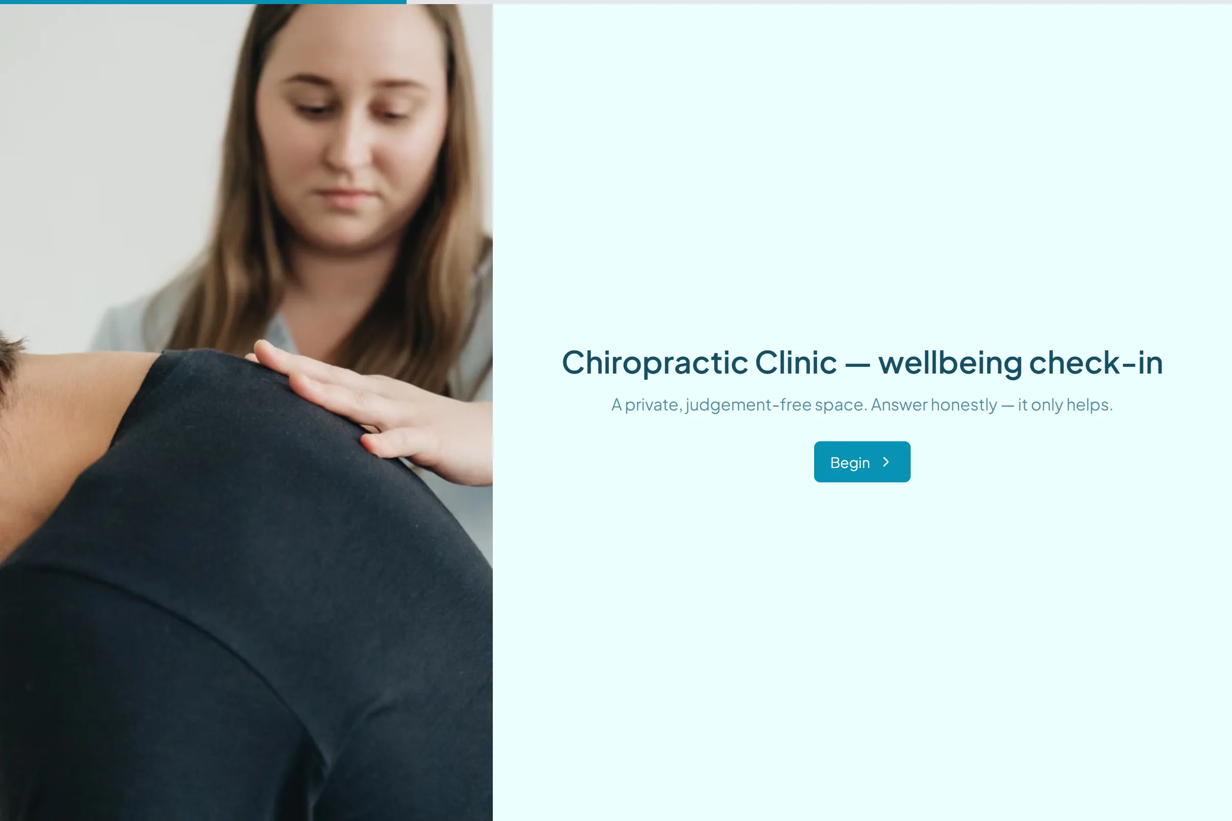 Chiropractic Clinic Wellbeing Check-in template preview