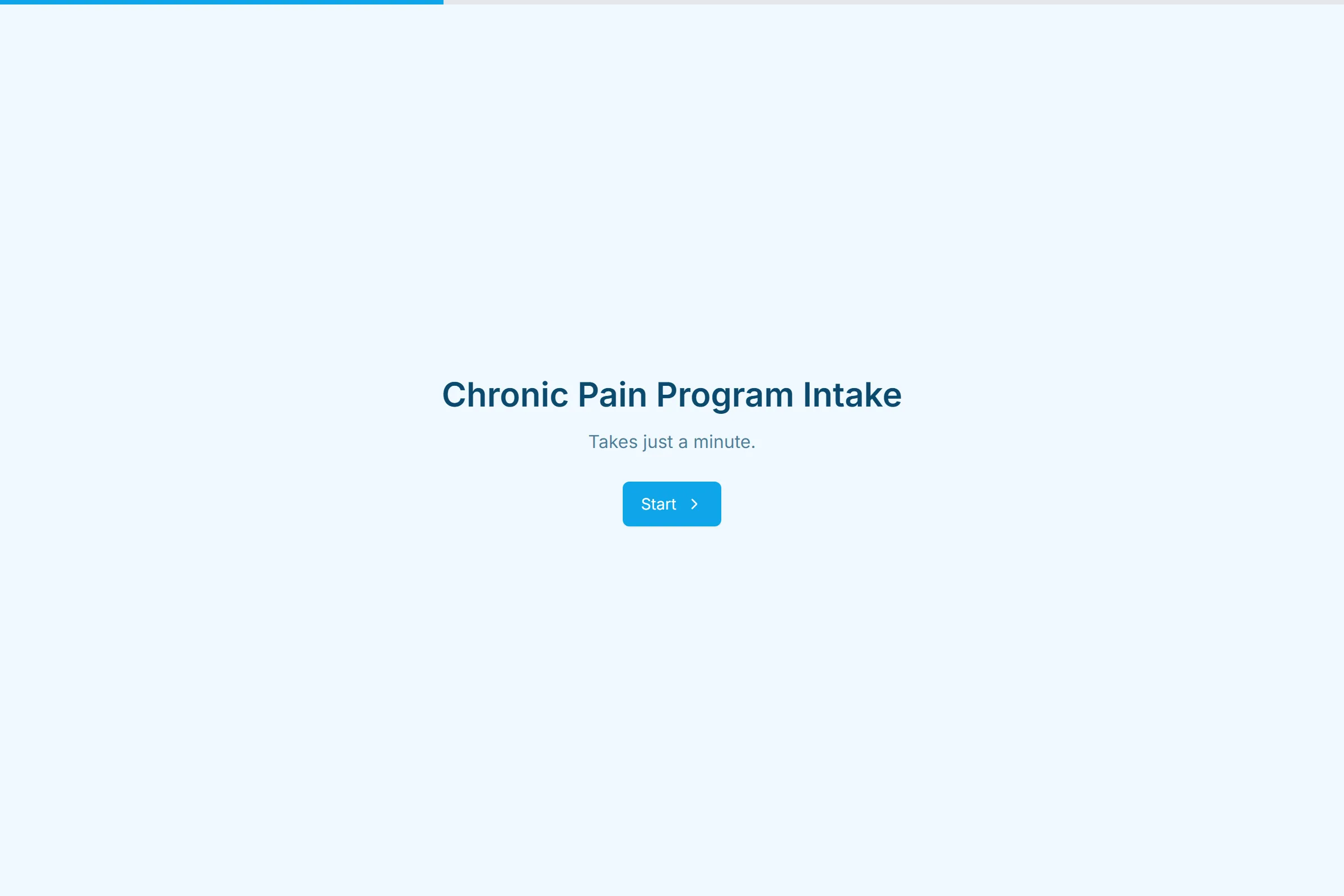 Chronic Pain Program Intake template preview