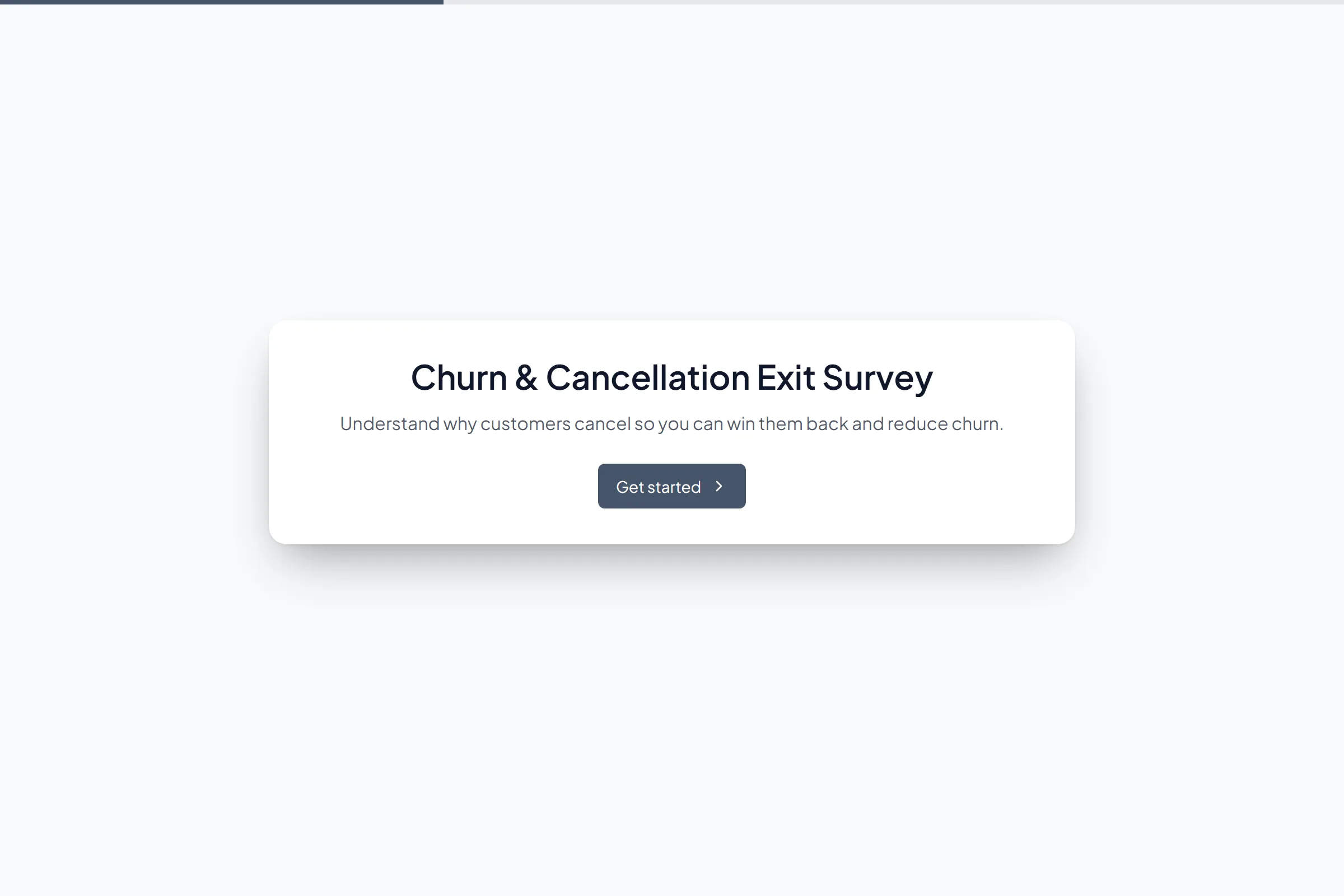 Churn & Cancellation Exit Survey template preview