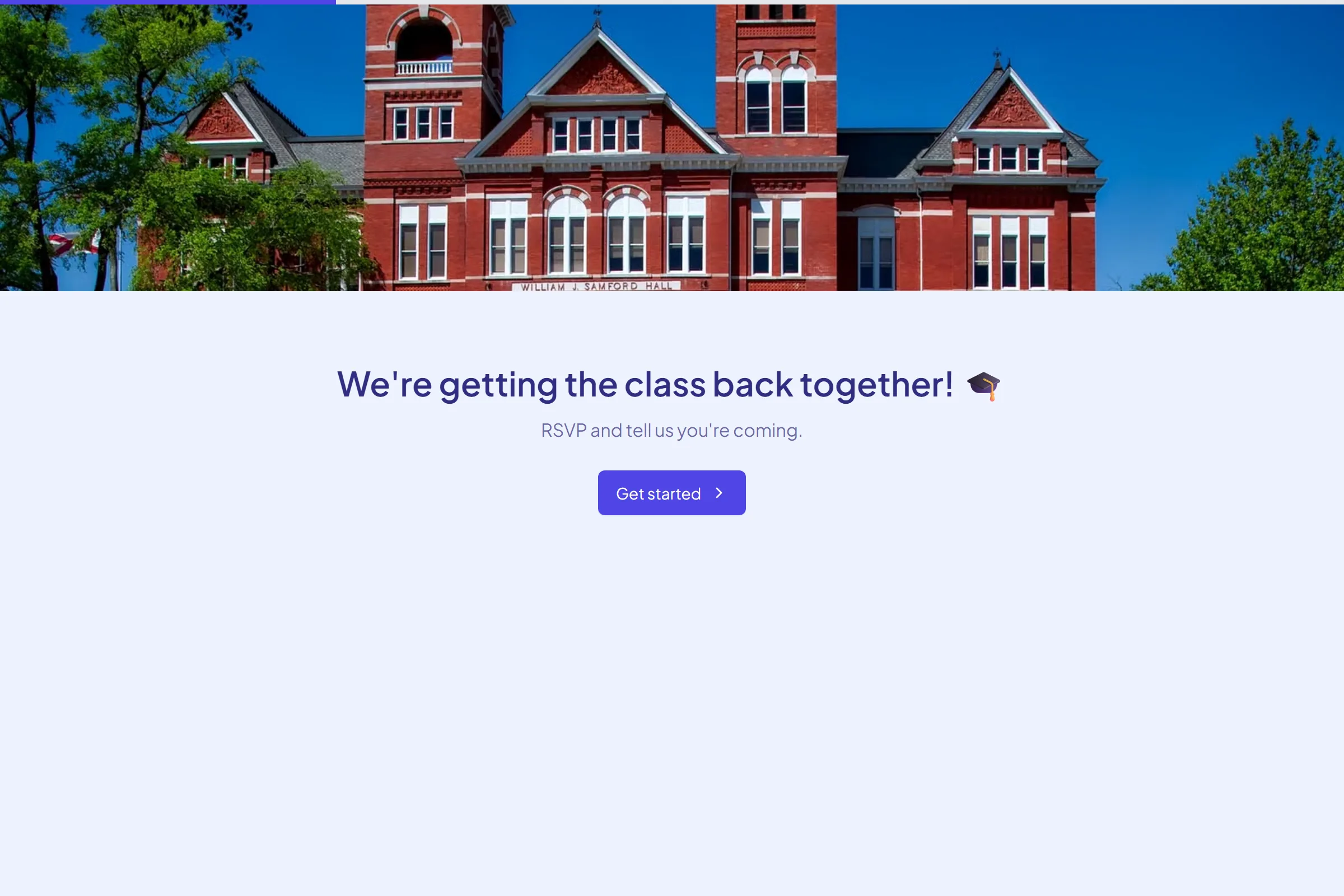 Class Reunion RSVP template preview
