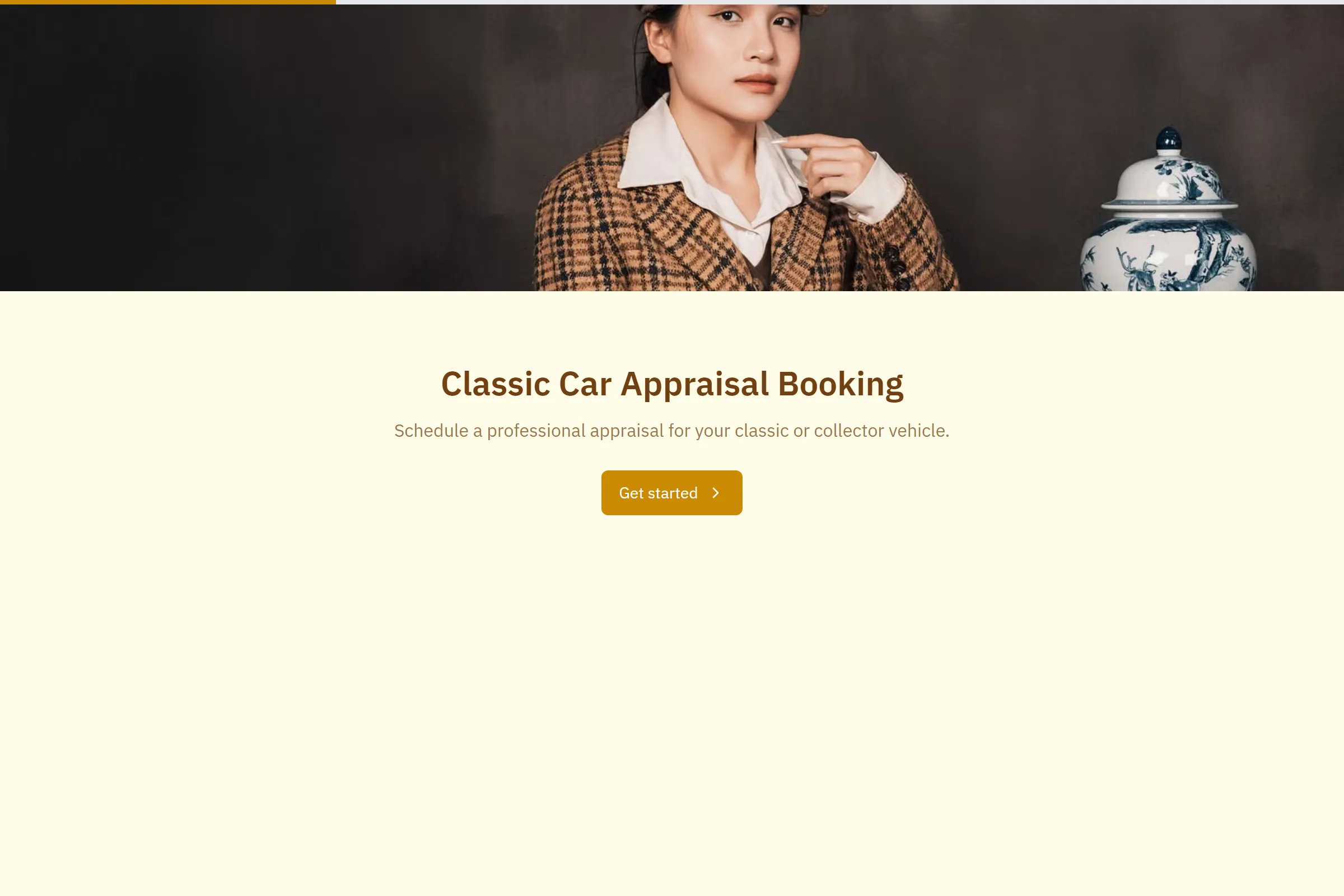 Classic Car Appraisal Booking template preview