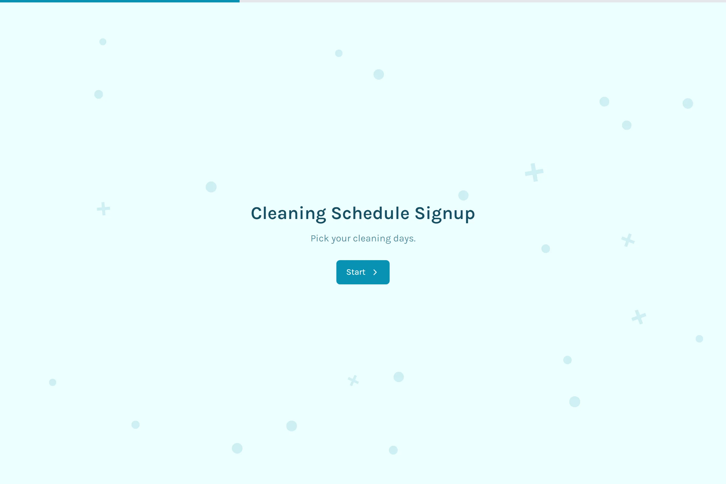 Cleaning Schedule Signup template preview
