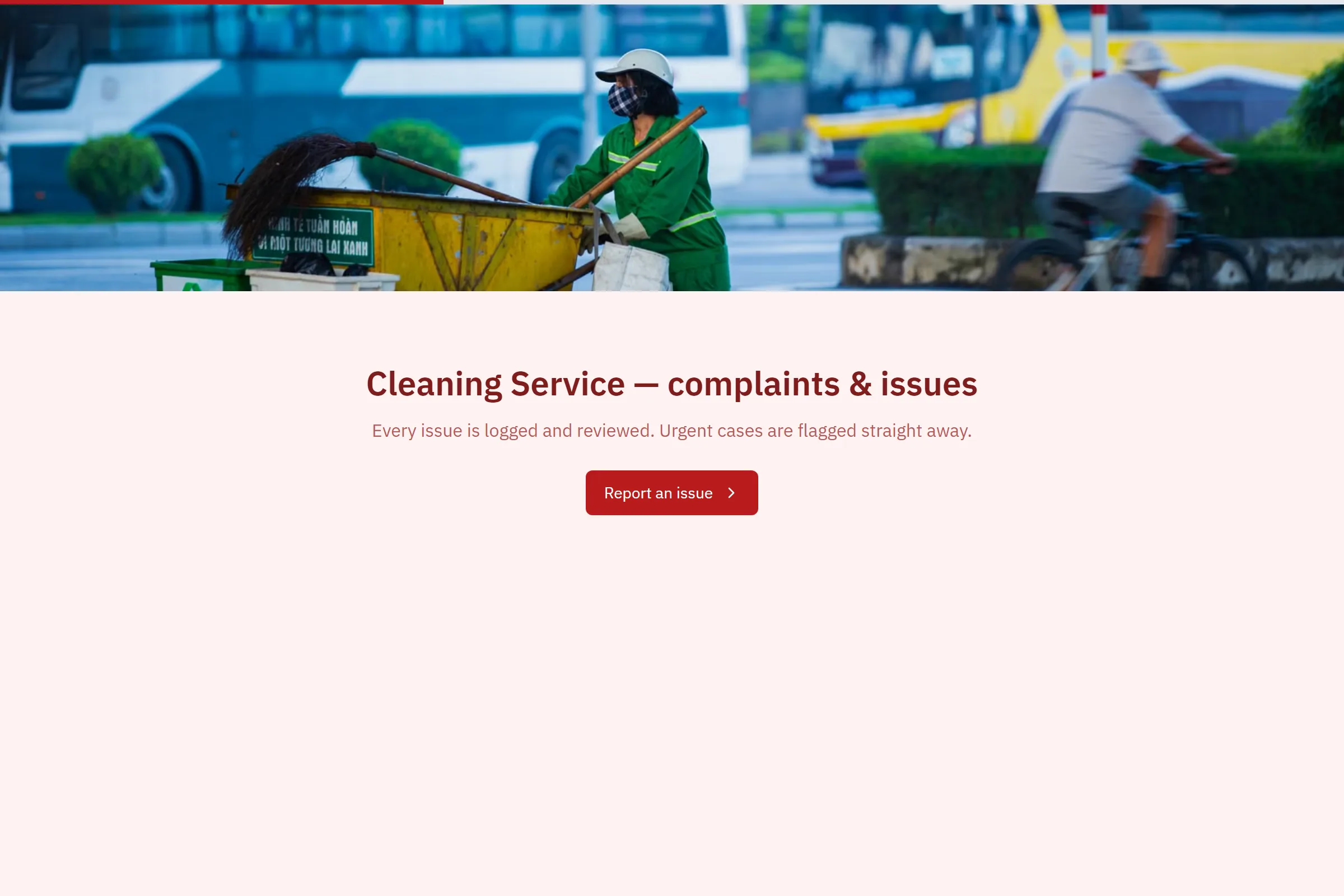 Cleaning Service Complaint / Issue Form template preview