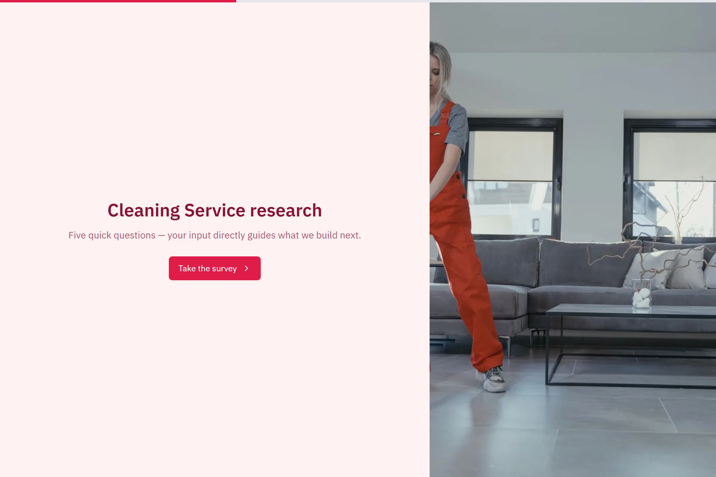 Cleaning Service Market Research Survey template preview