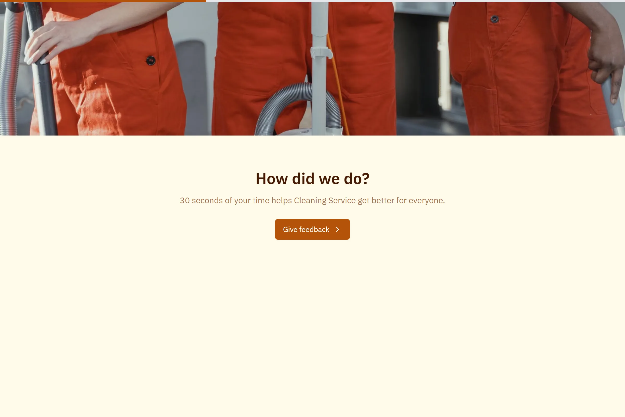 Cleaning Service Quick Feedback template preview