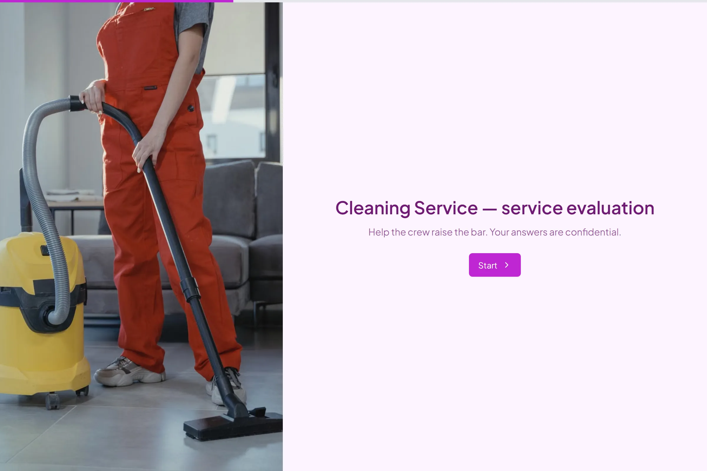 Cleaning Service Service Evaluation template preview