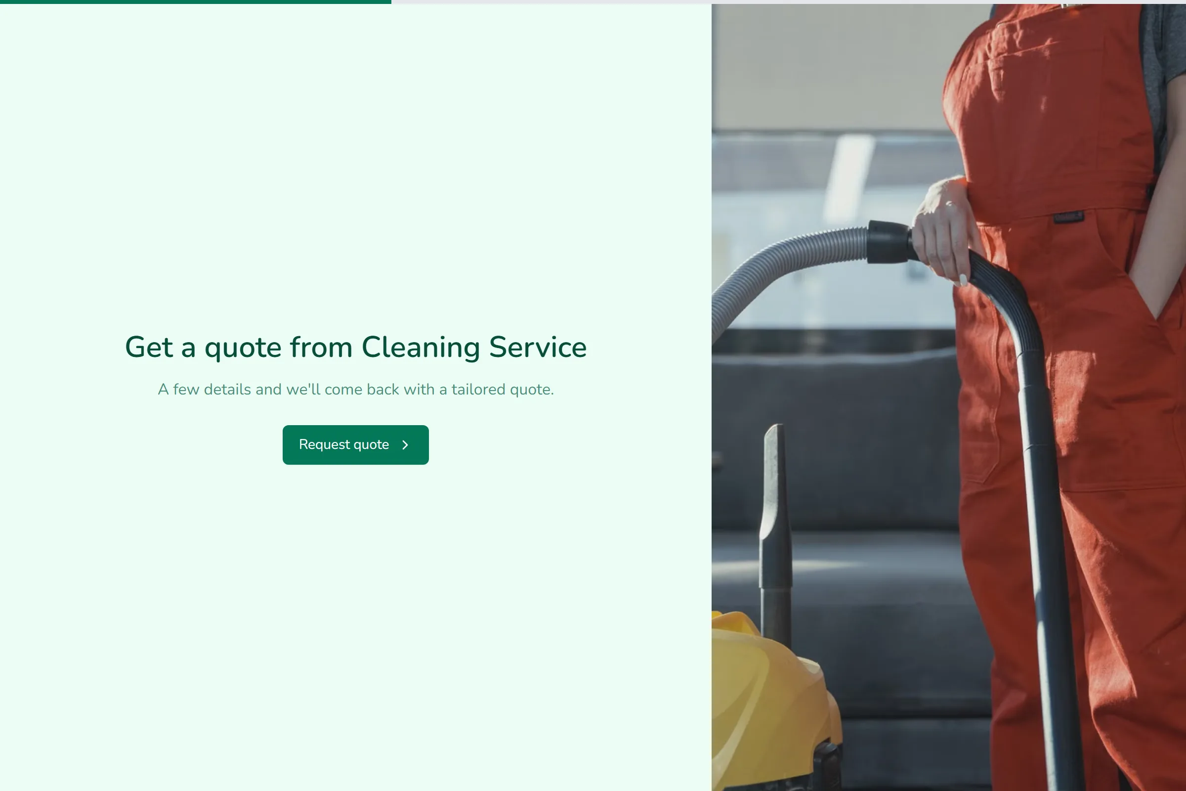 Cleaning Service Site Survey Request template preview