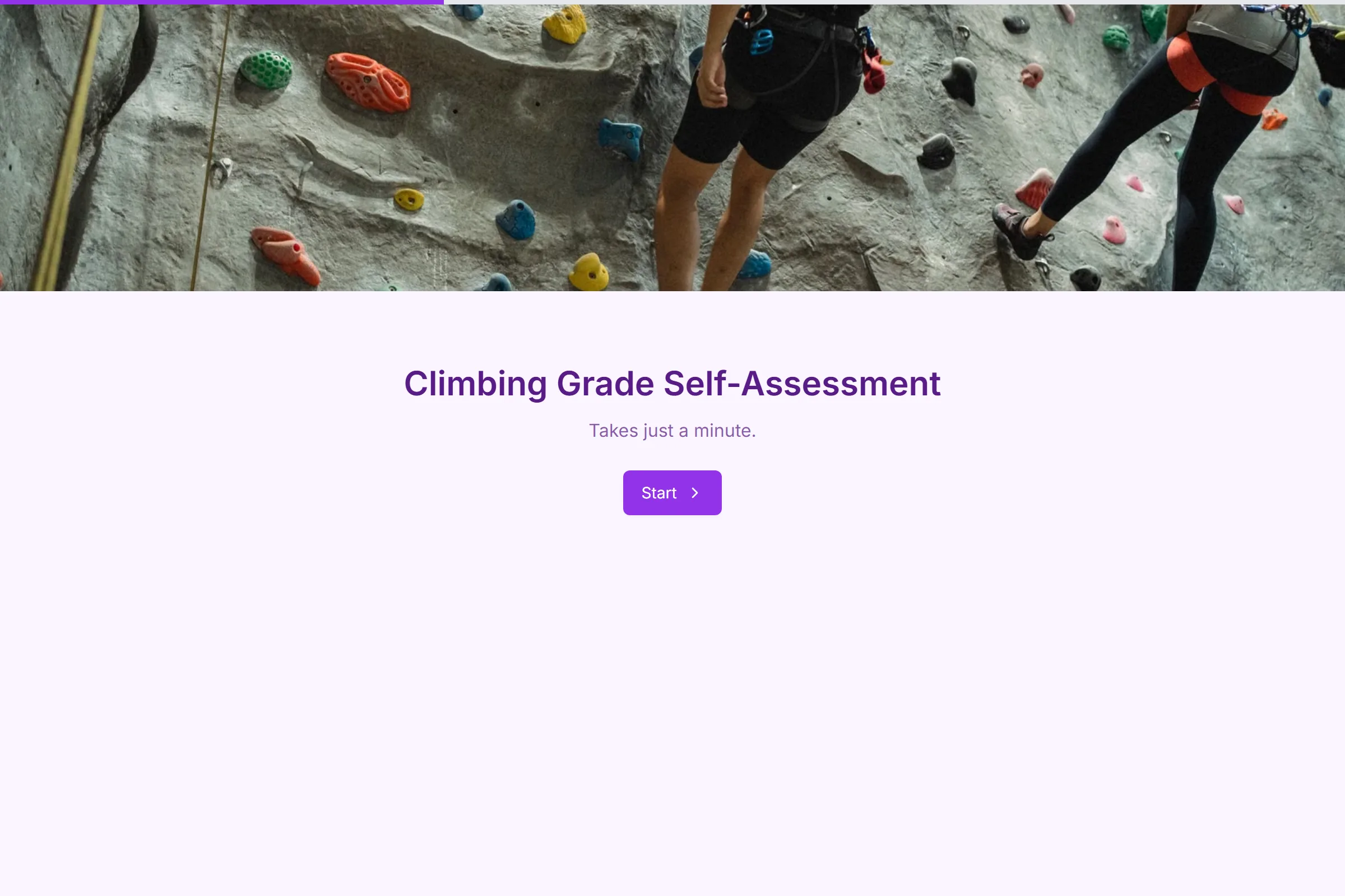 Climbing Grade Self-Assessment template preview