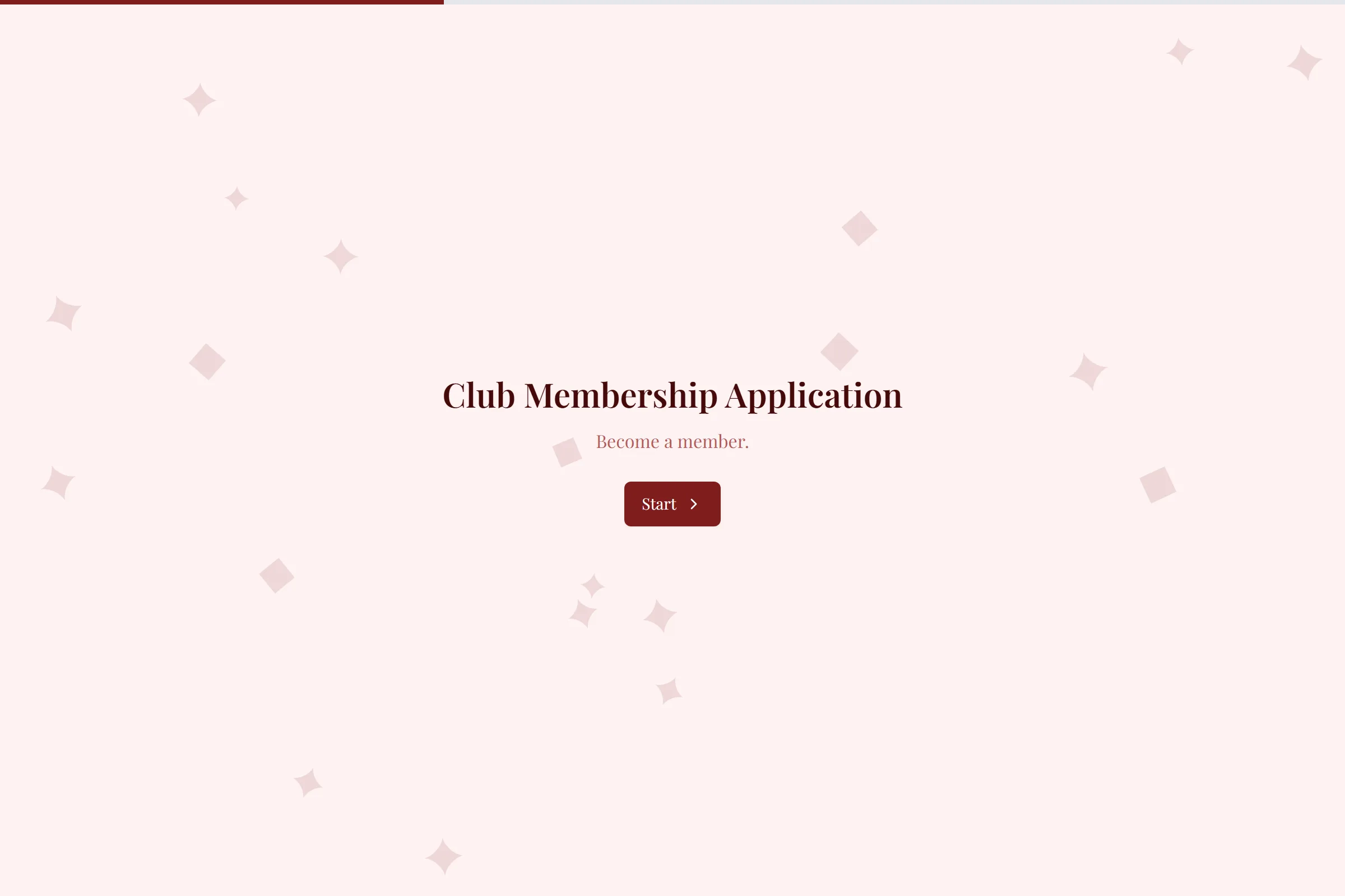 Club Membership Application template preview