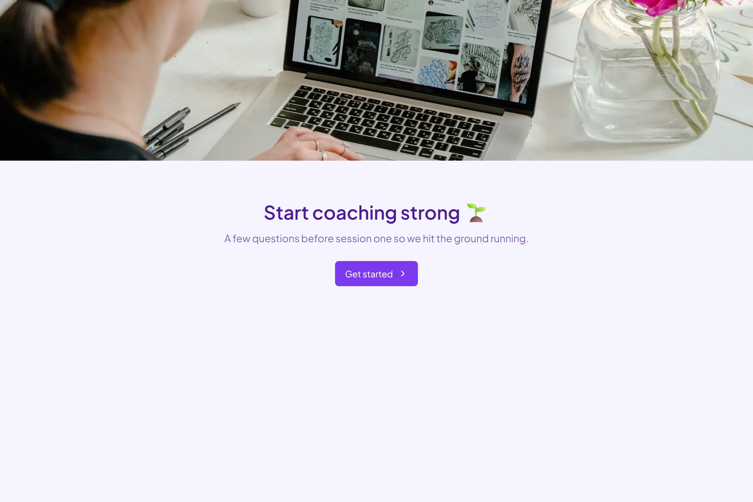 Coaching Intake template preview