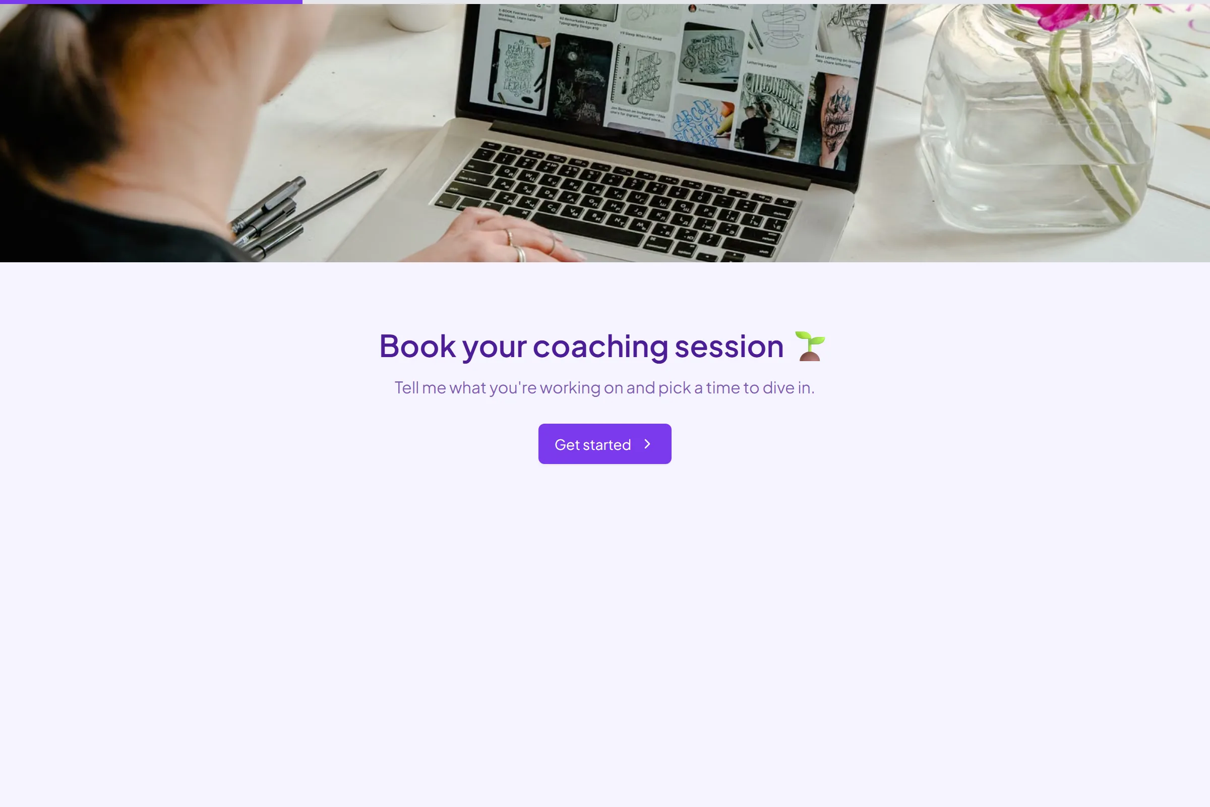 Coaching Session Booking template preview