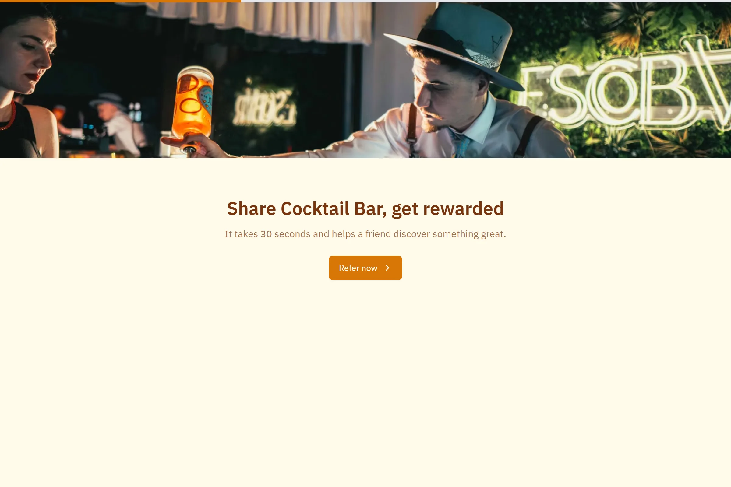 Cocktail Bar Referral Form template preview