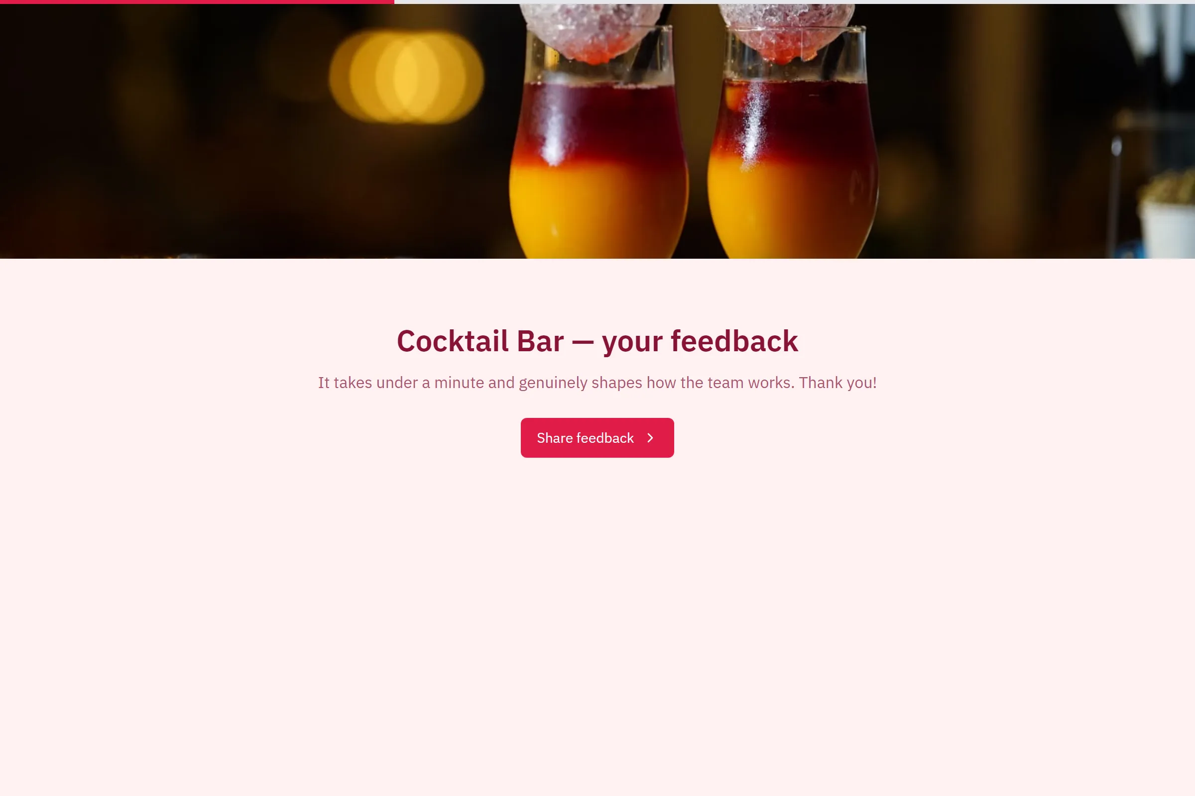 Cocktail Bar Satisfaction Survey template preview