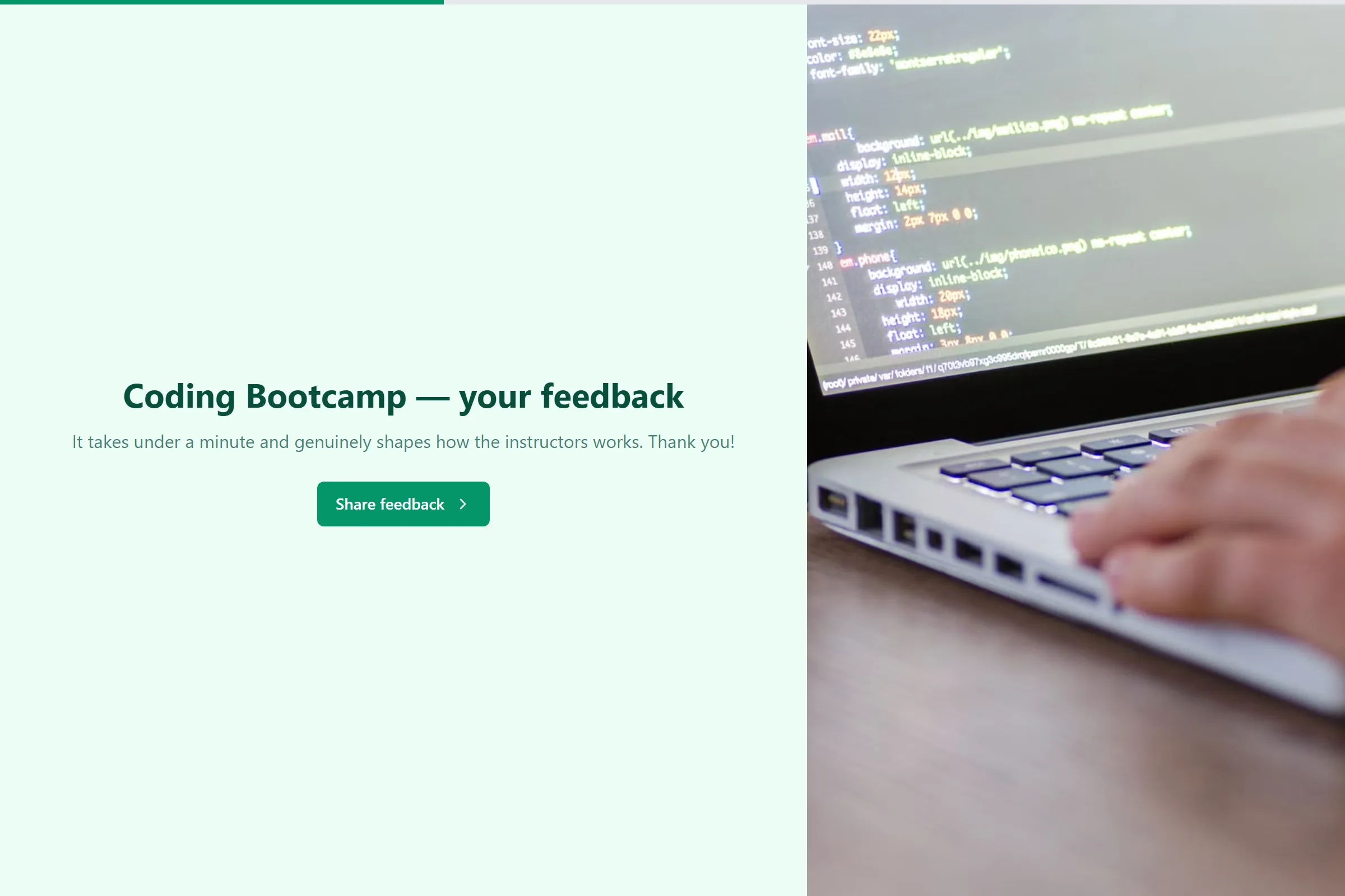 Coding Bootcamp Satisfaction Survey template preview
