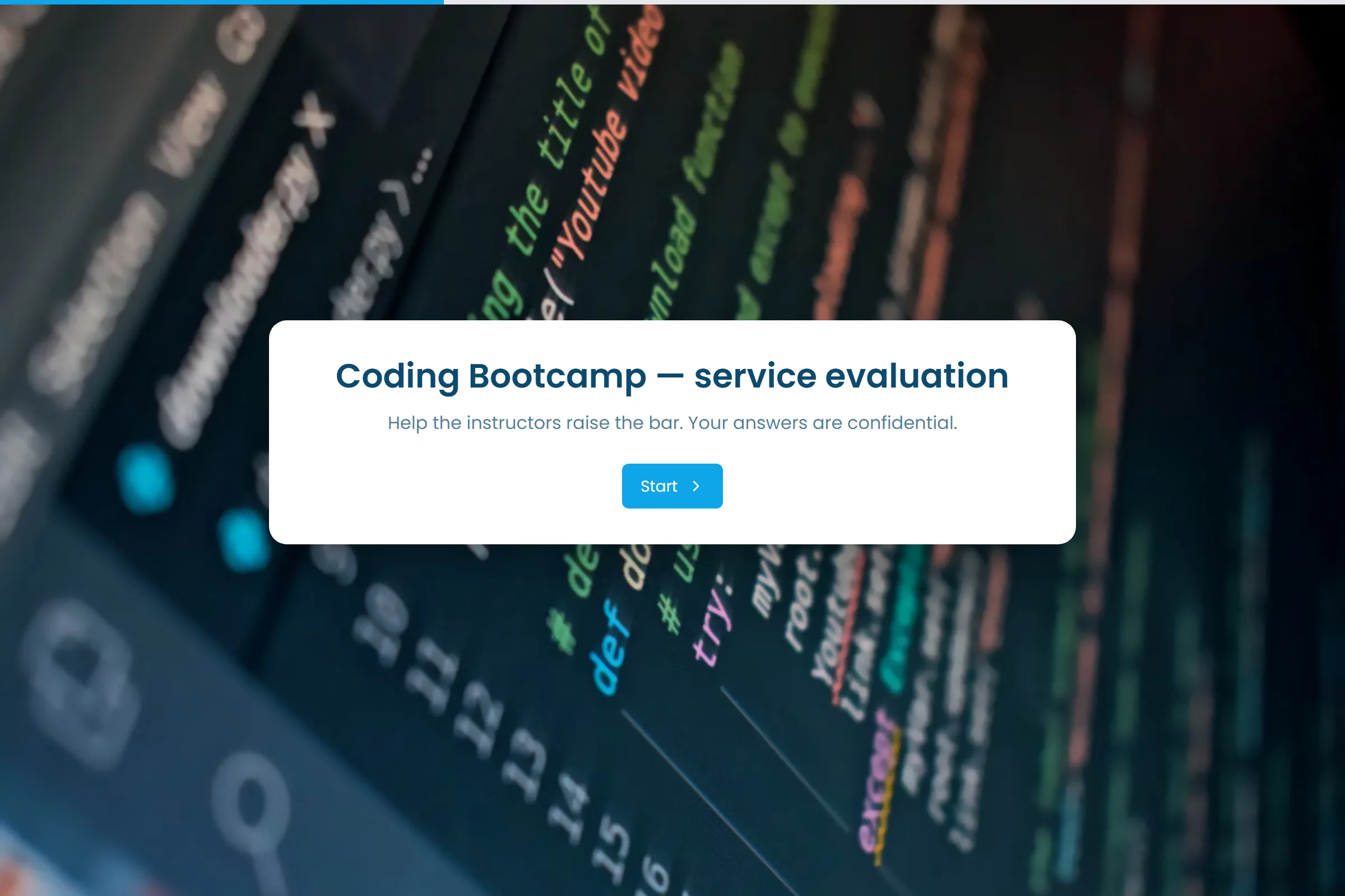 Coding Bootcamp Service Evaluation template preview