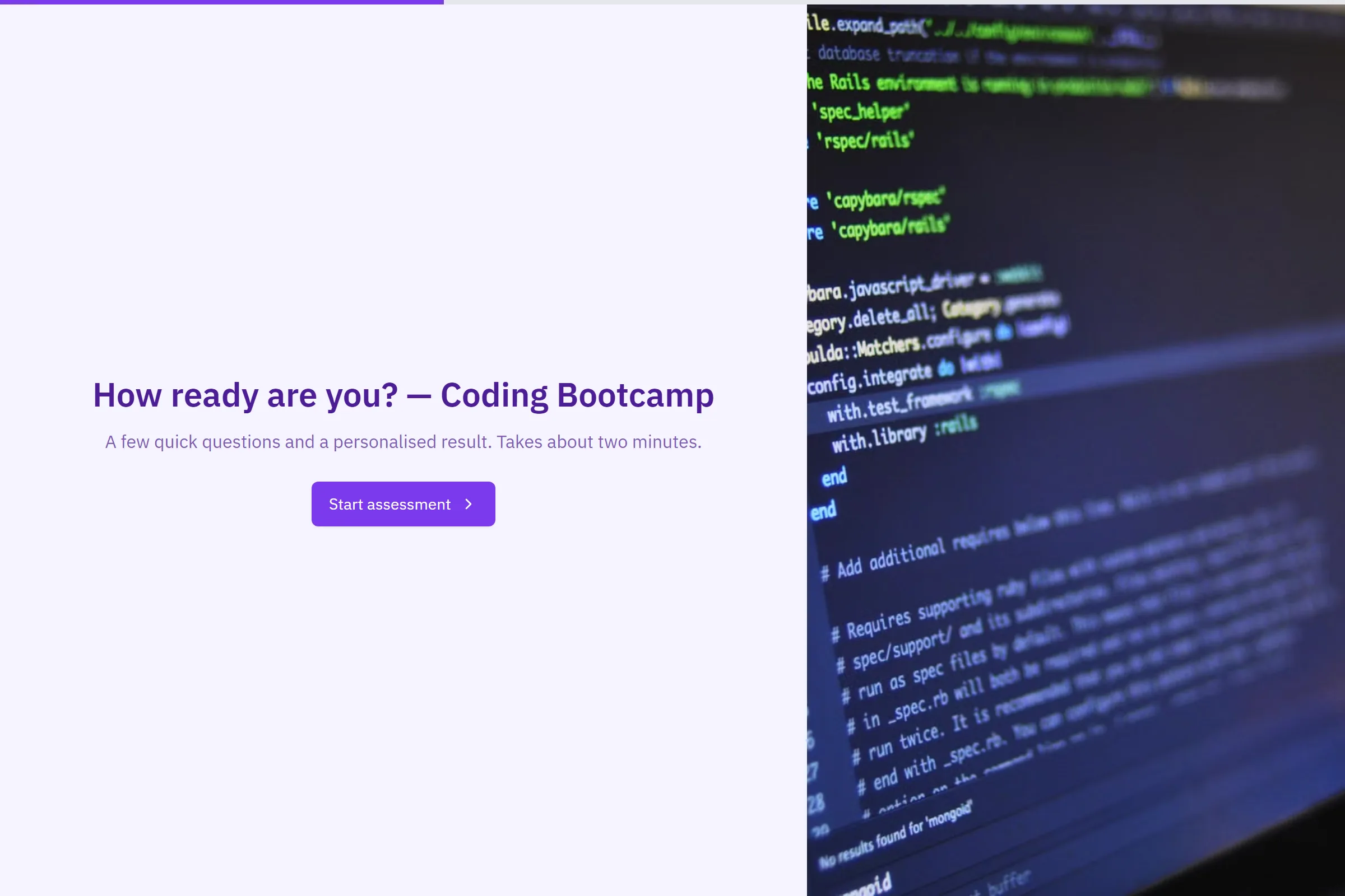 Coding Bootcamp Skills & Goals Assessment template preview