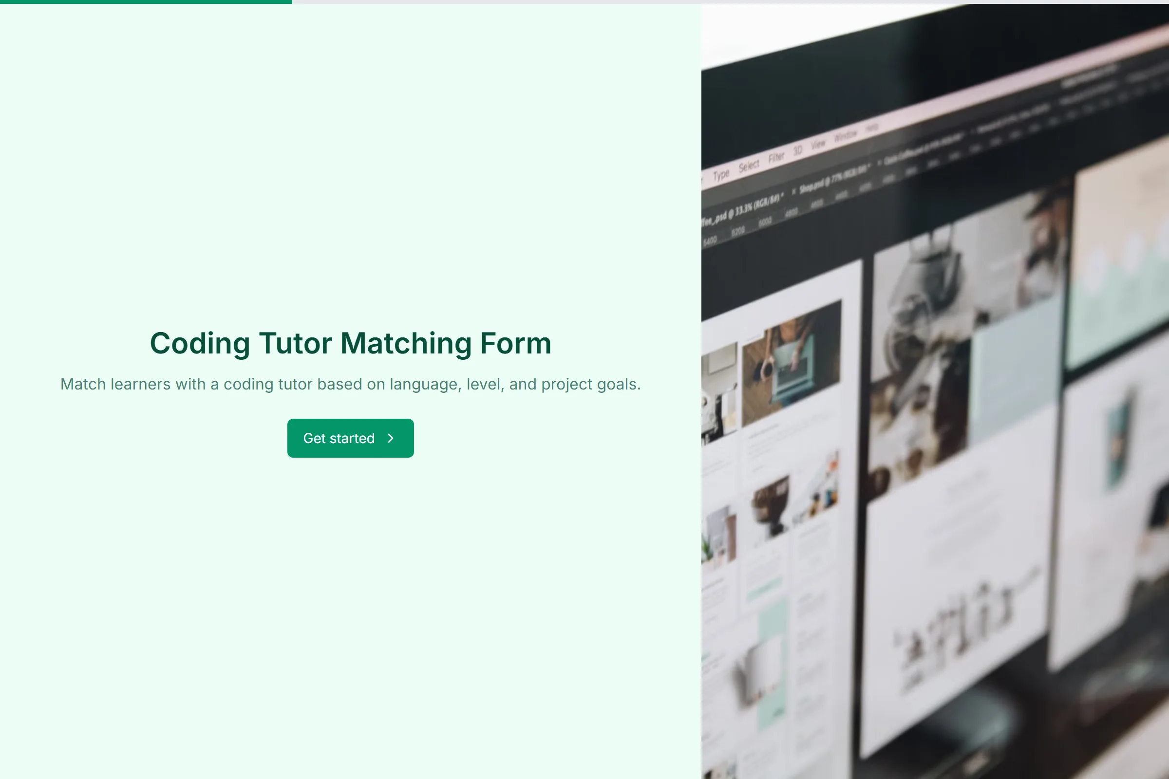 Coding Tutor Matching Form template preview