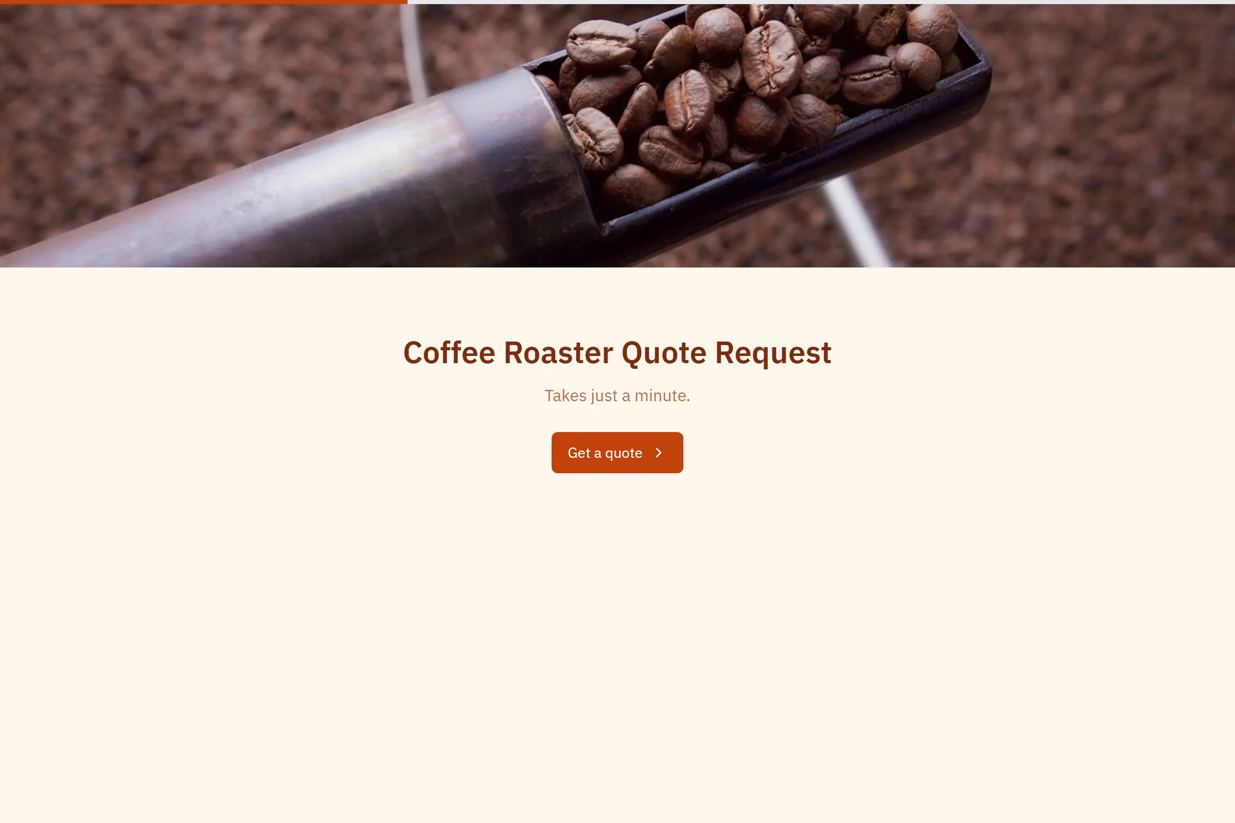 Coffee Roaster Quote Request template preview