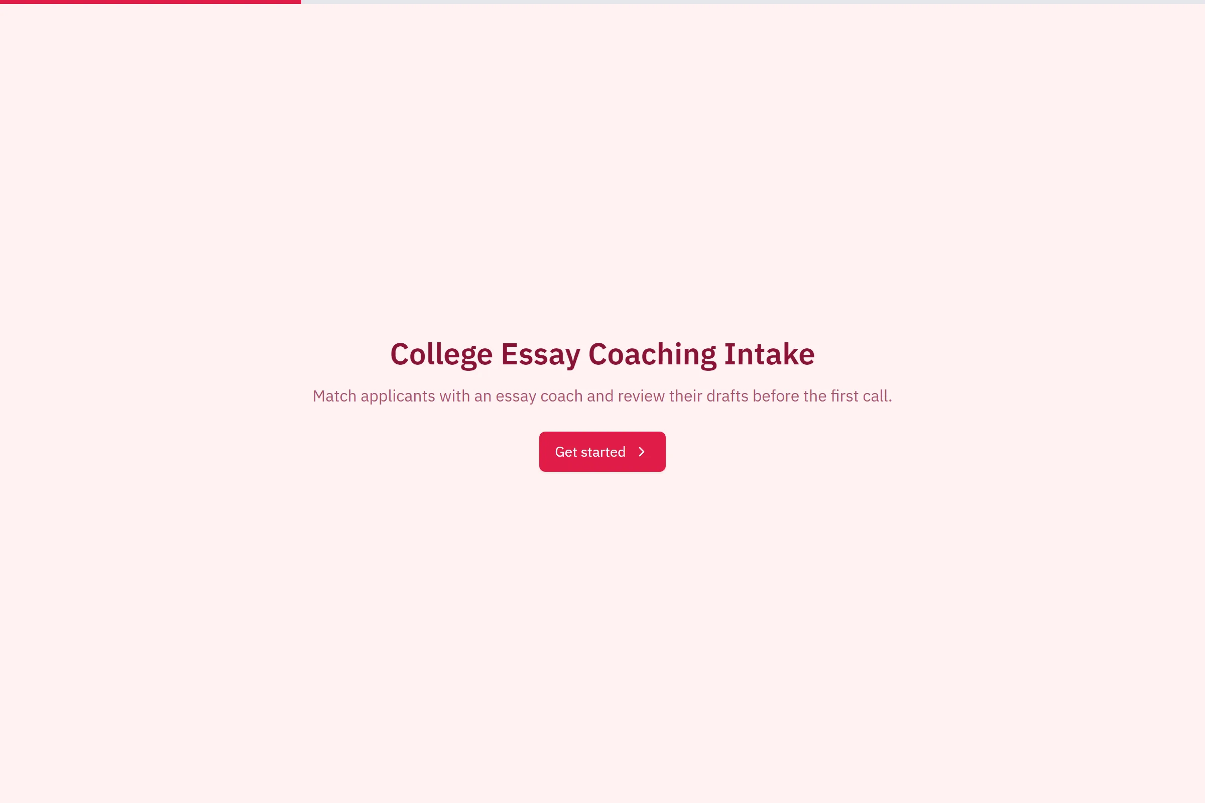 College Essay Coaching Intake template preview