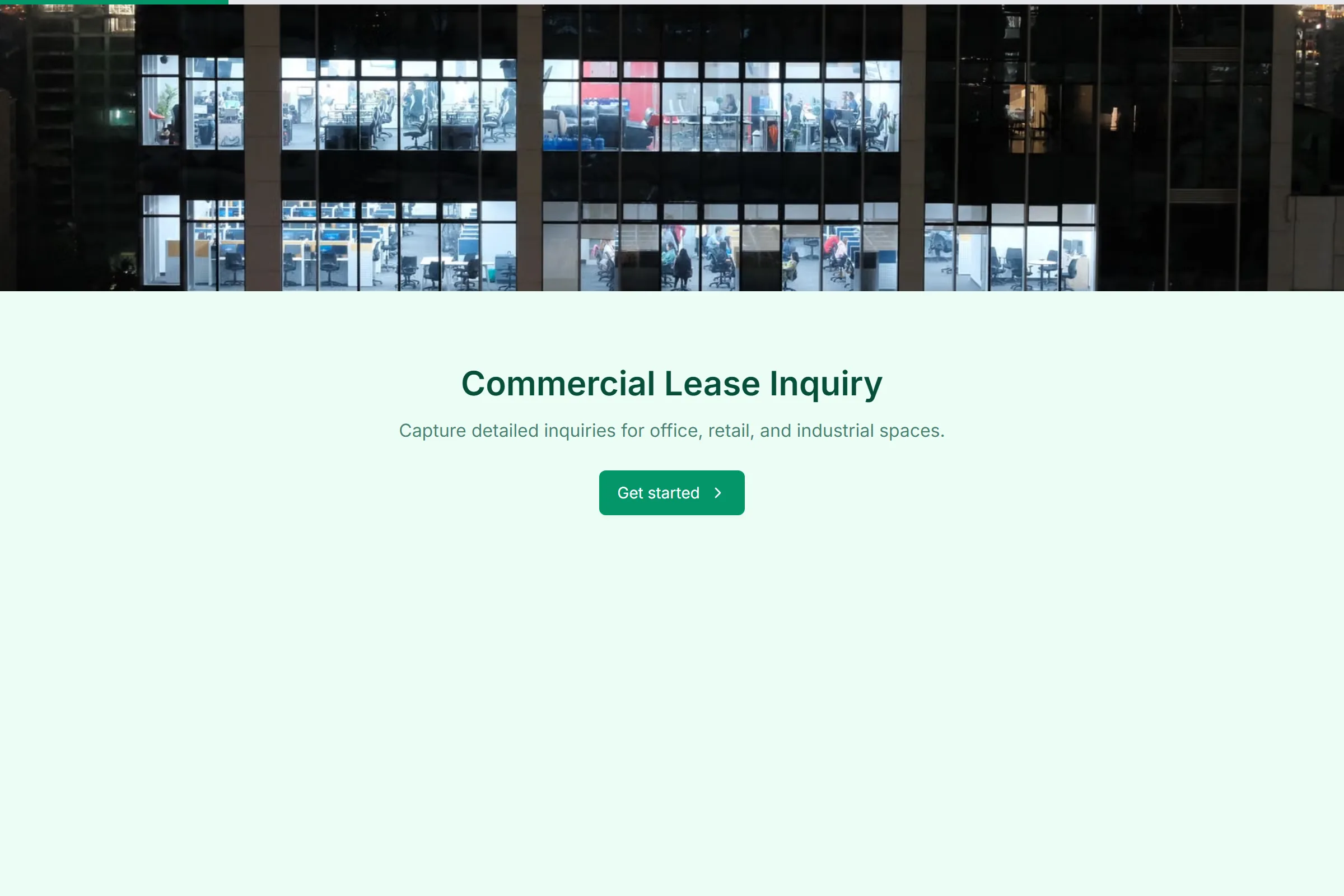 Commercial Lease Inquiry template preview