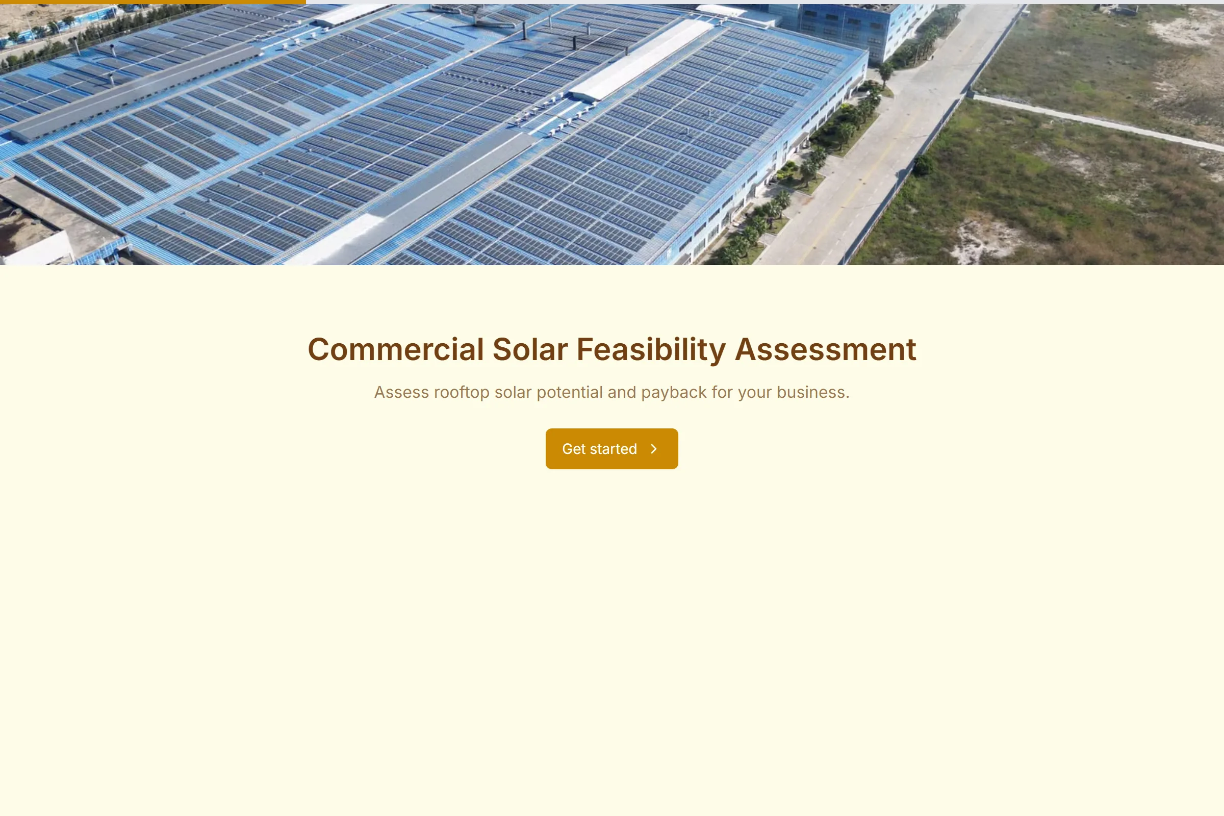 Commercial Solar Feasibility Assessment template preview