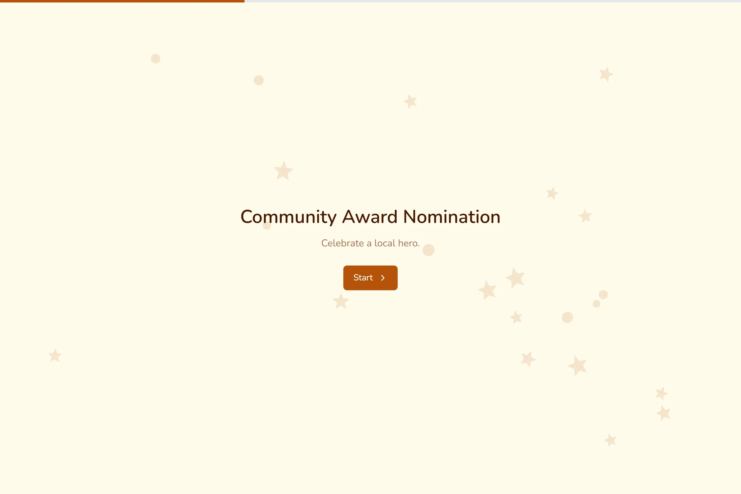 Community Award Nomination template preview