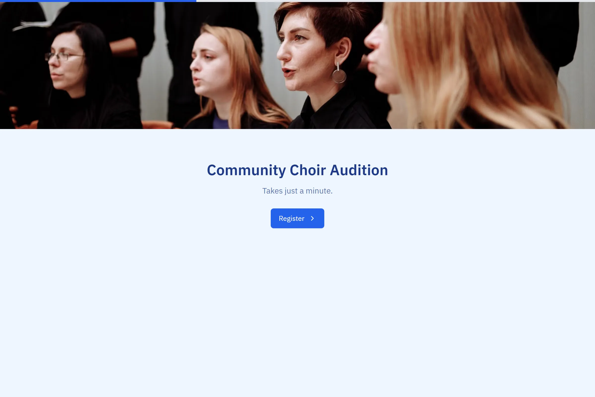 Community Choir Audition template preview
