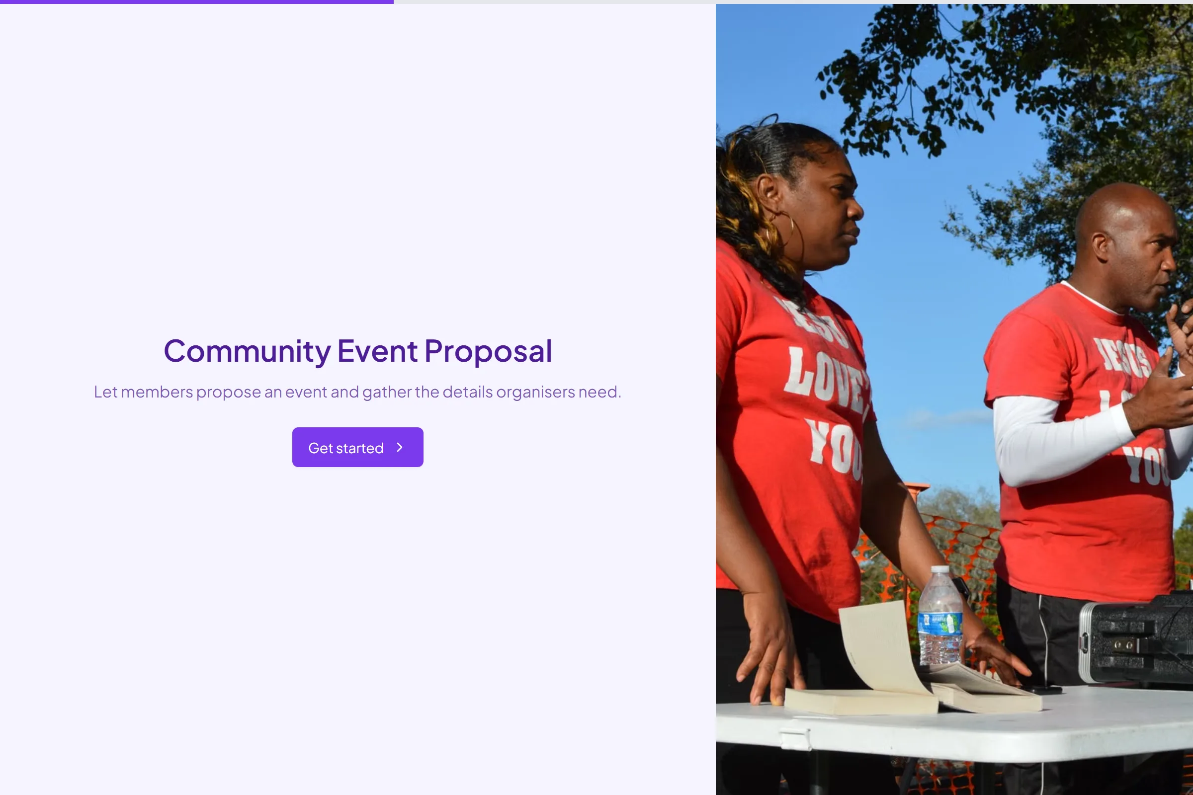 Community Event Proposal template preview