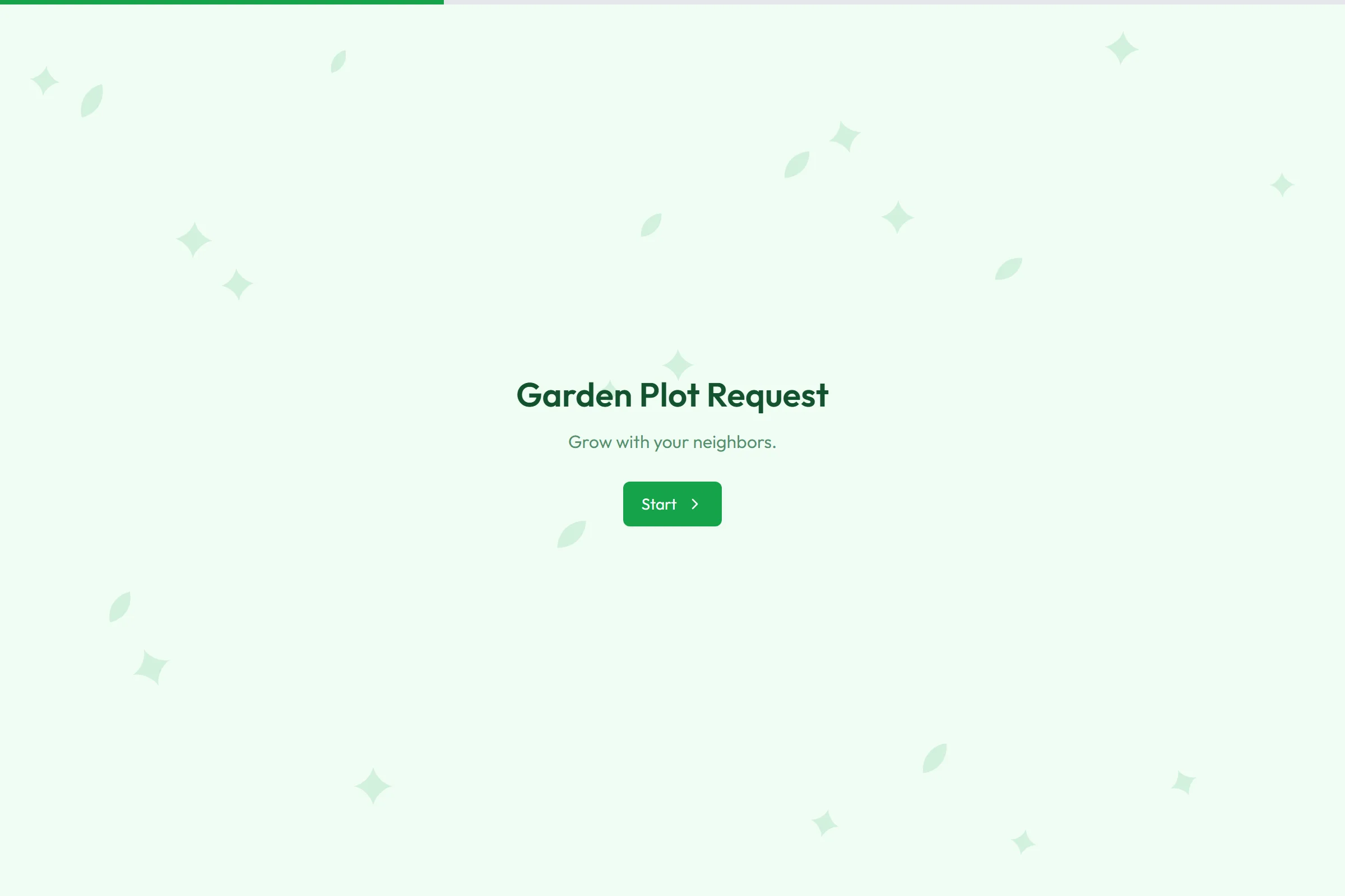 Garden Plot Request template preview