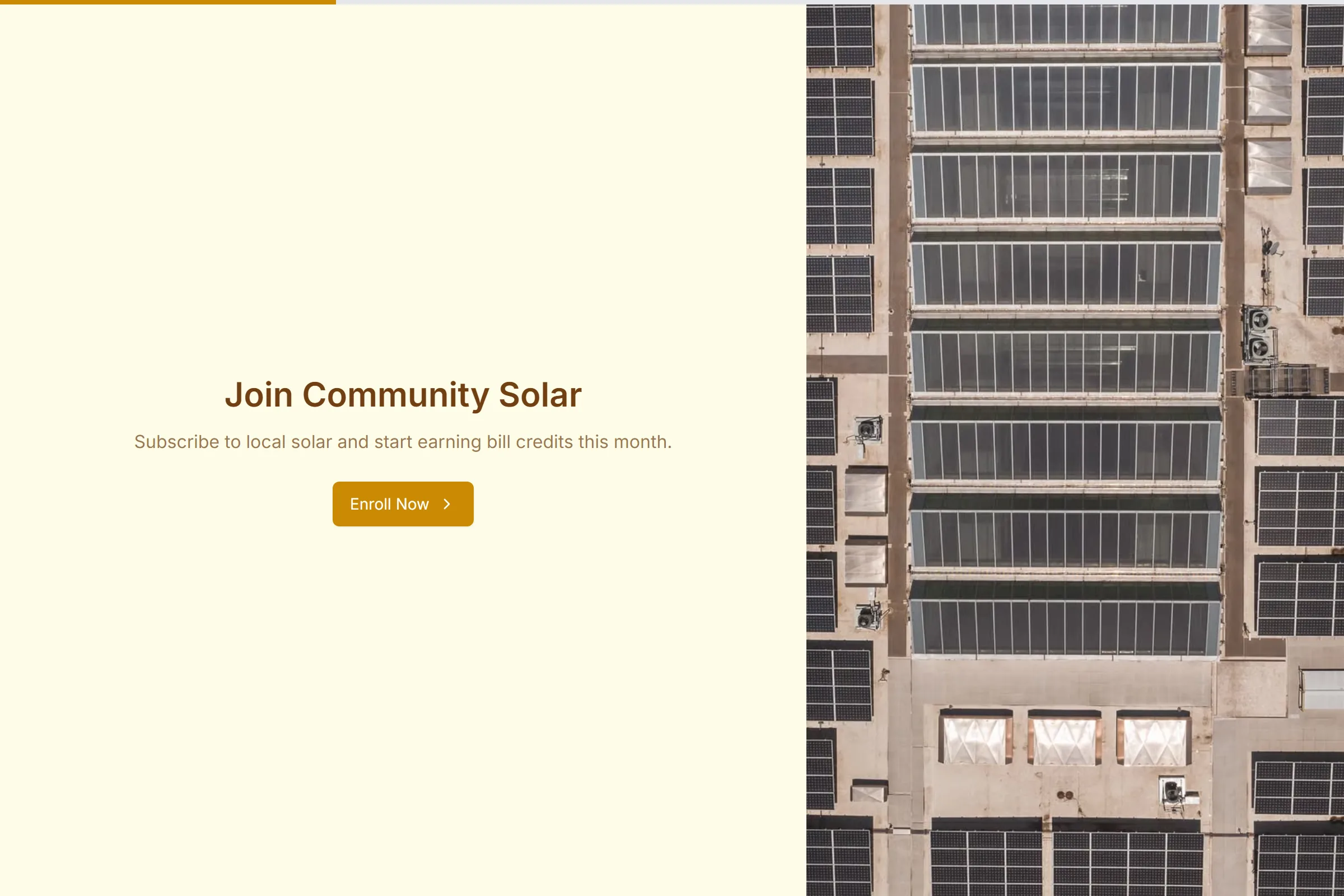 Community Solar Enrollment template preview