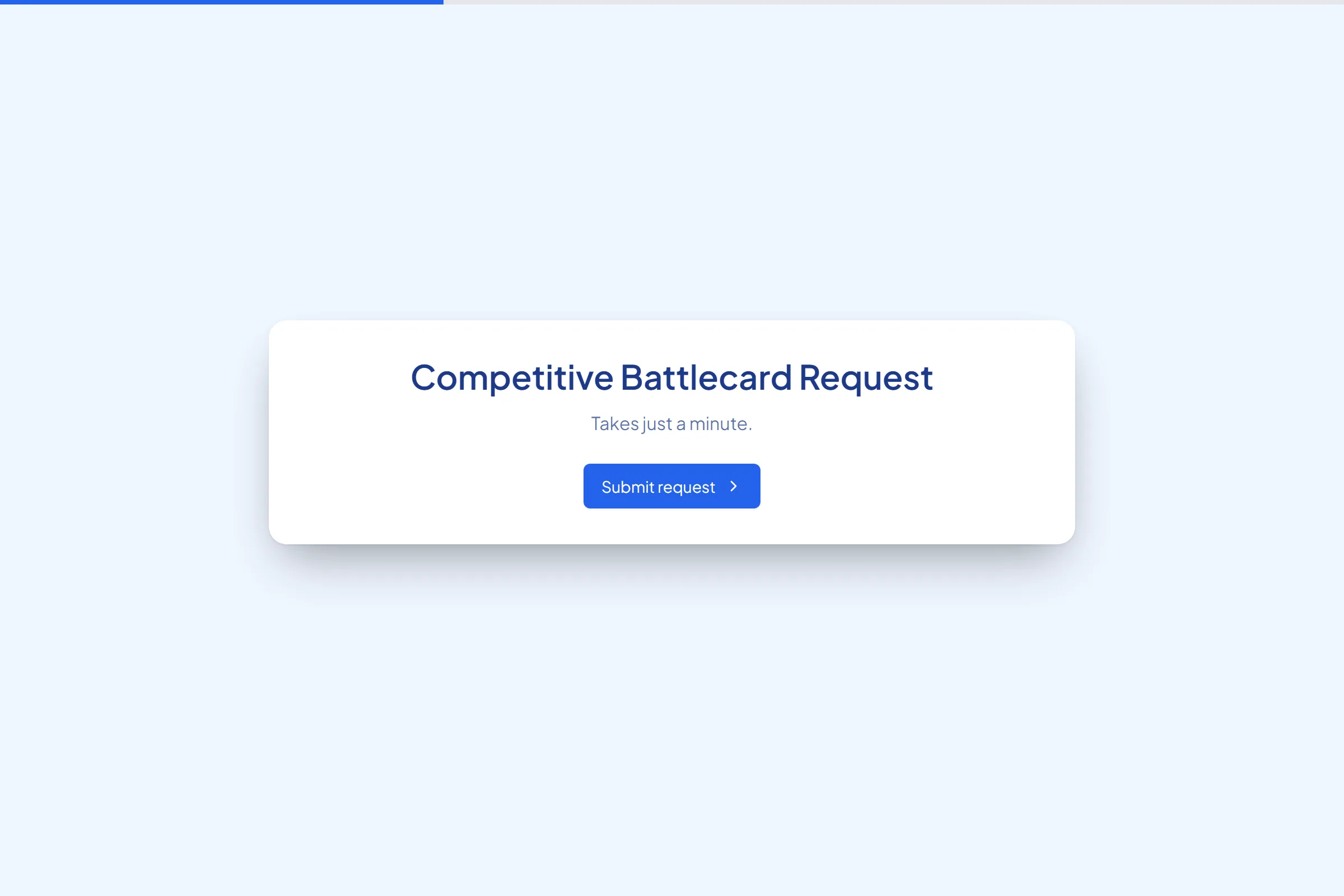 Competitive Battlecard Request template preview