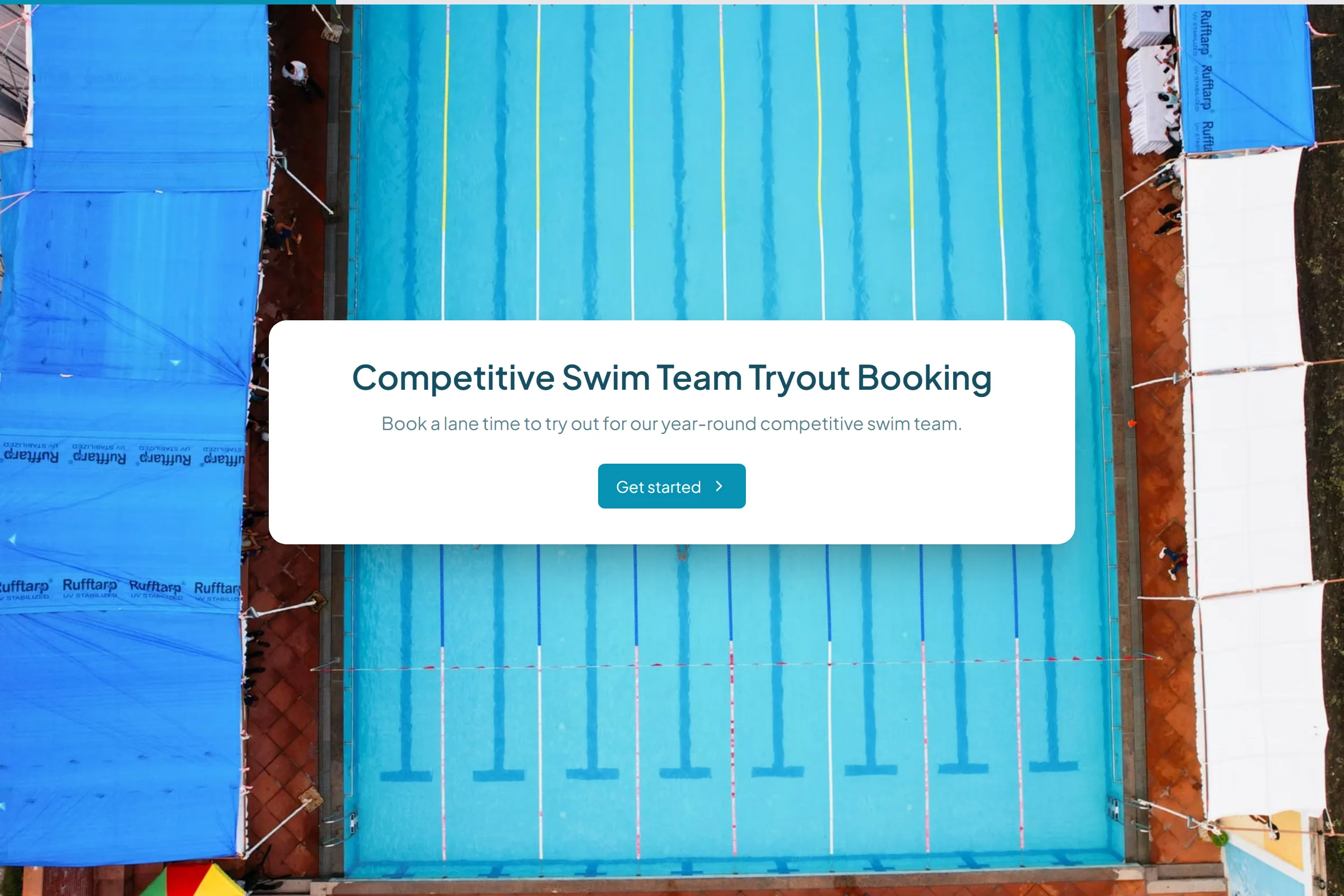 Competitive Swim Team Tryout Booking template preview