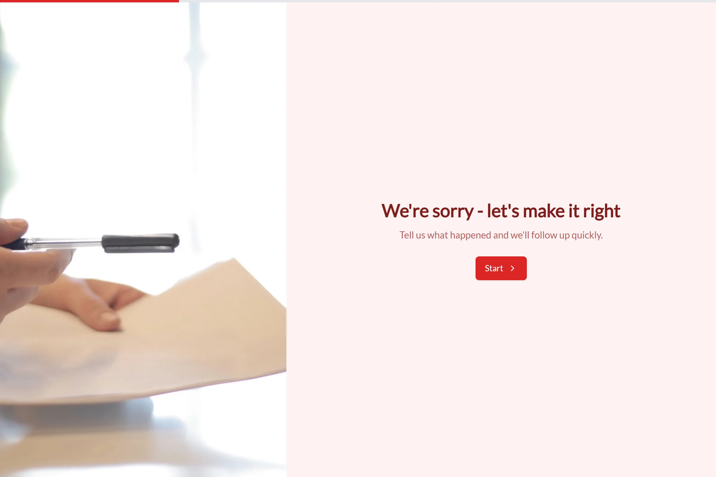 Customer Complaint template preview
