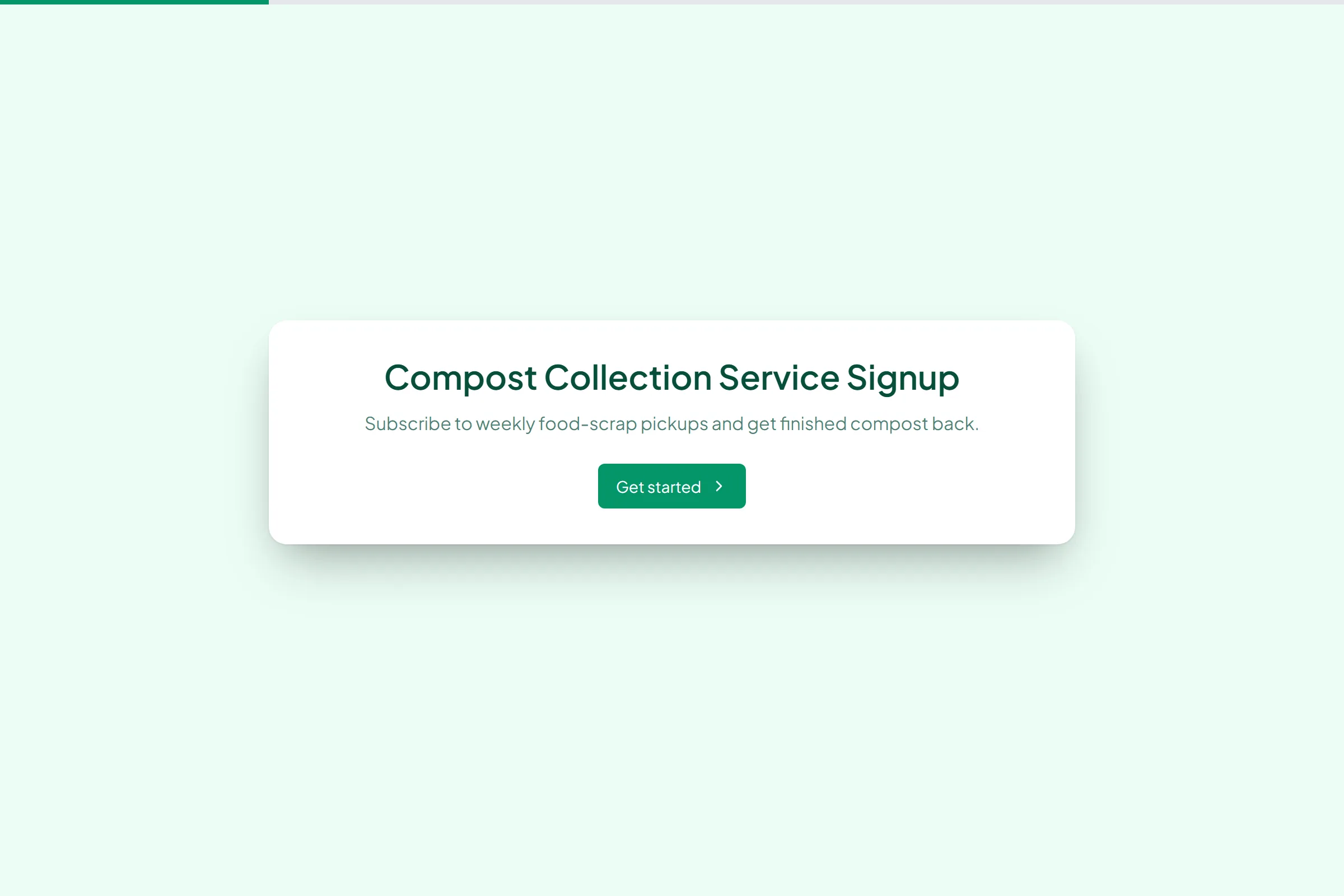Compost Collection Service Signup template preview