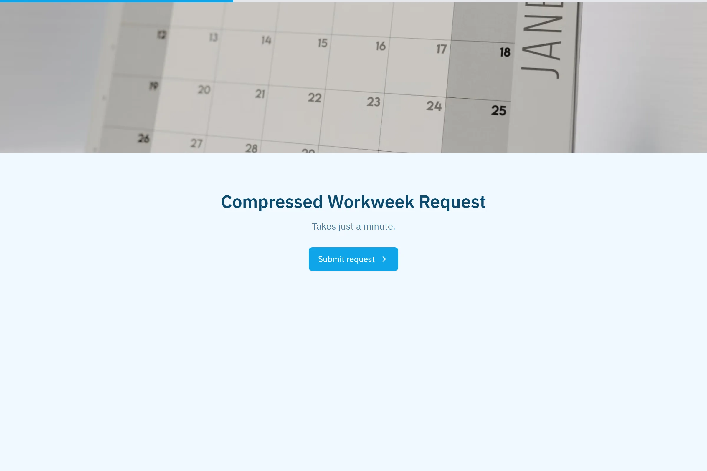 Compressed Workweek Request template preview