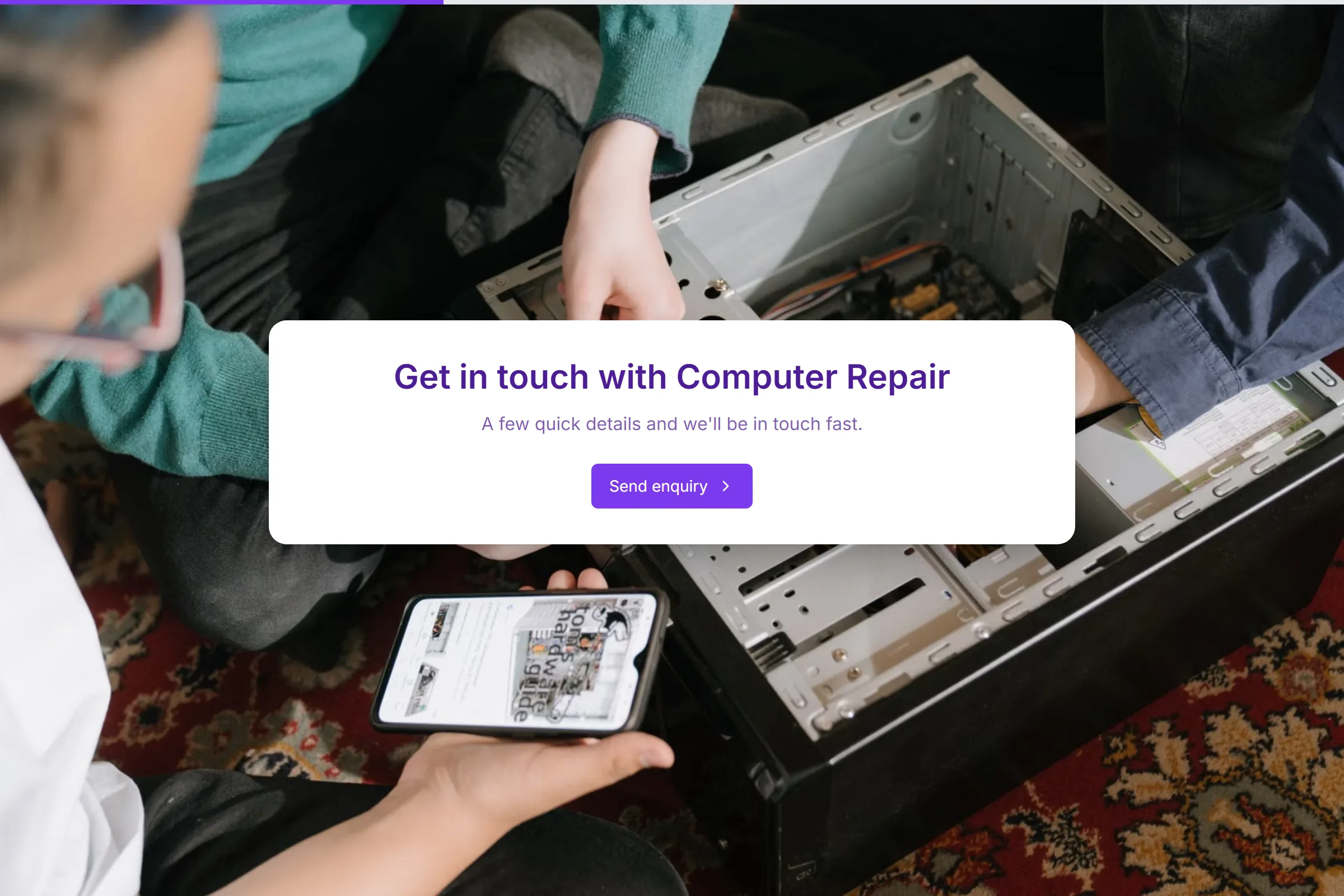 Computer Repair Enquiry template preview